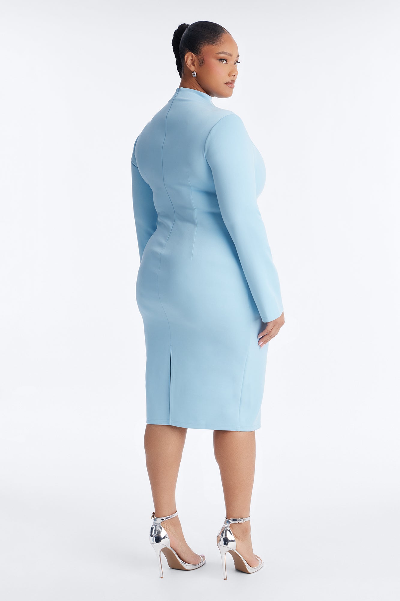 Above Average Ponte Midi Dress - Blue