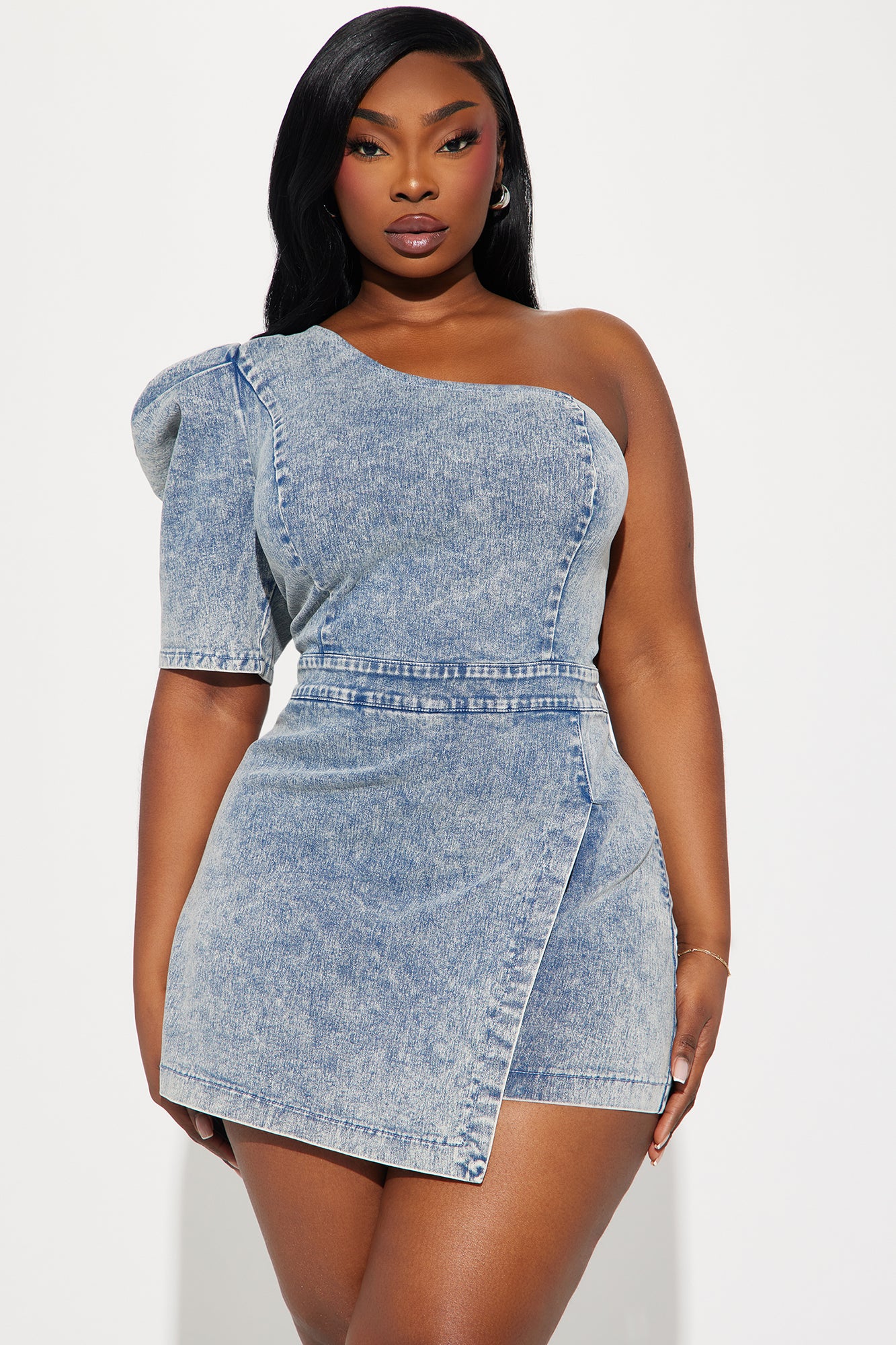 Quick Brunch Denim Romper - Light Wash