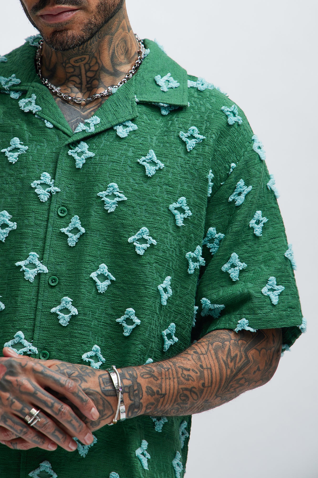 Cropped Starlet Shirt - Green