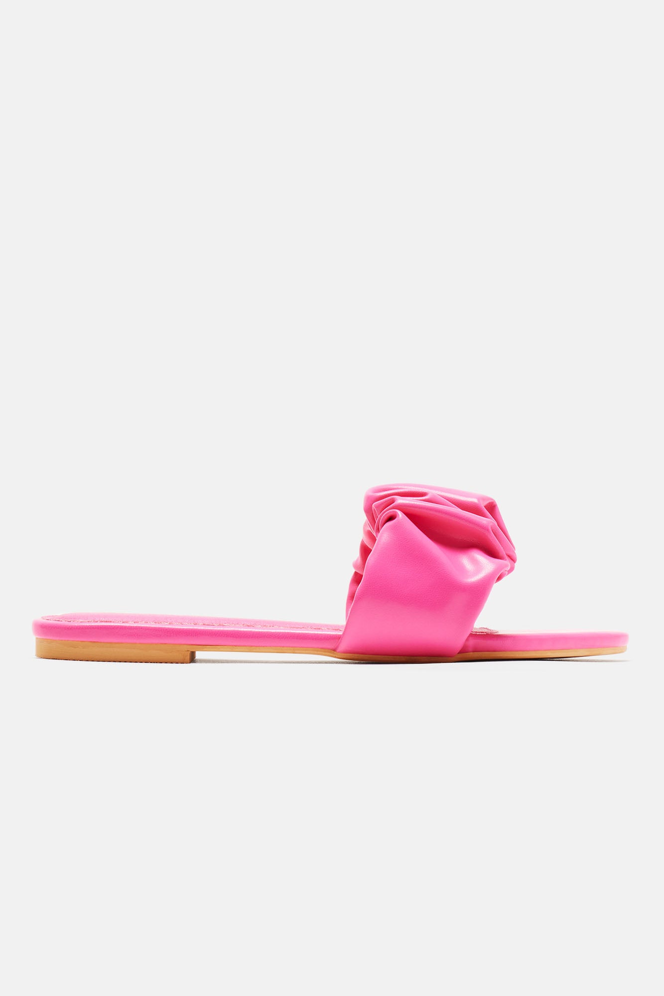 Just Wait Ruffle Sliders - Hot Pink