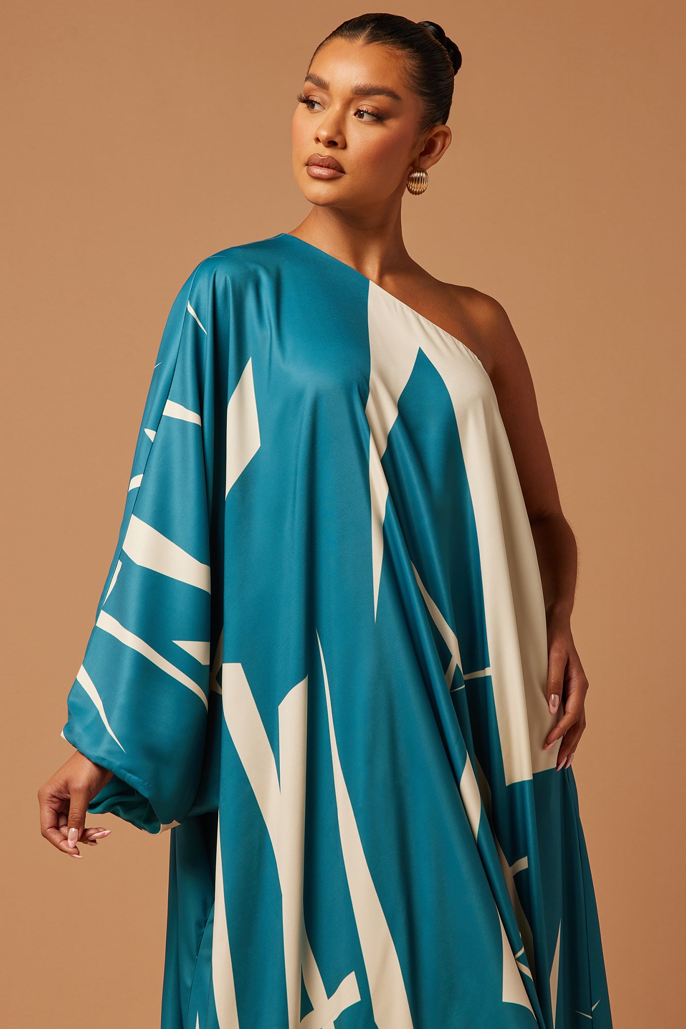 Patras Satin Kaftan - Teal