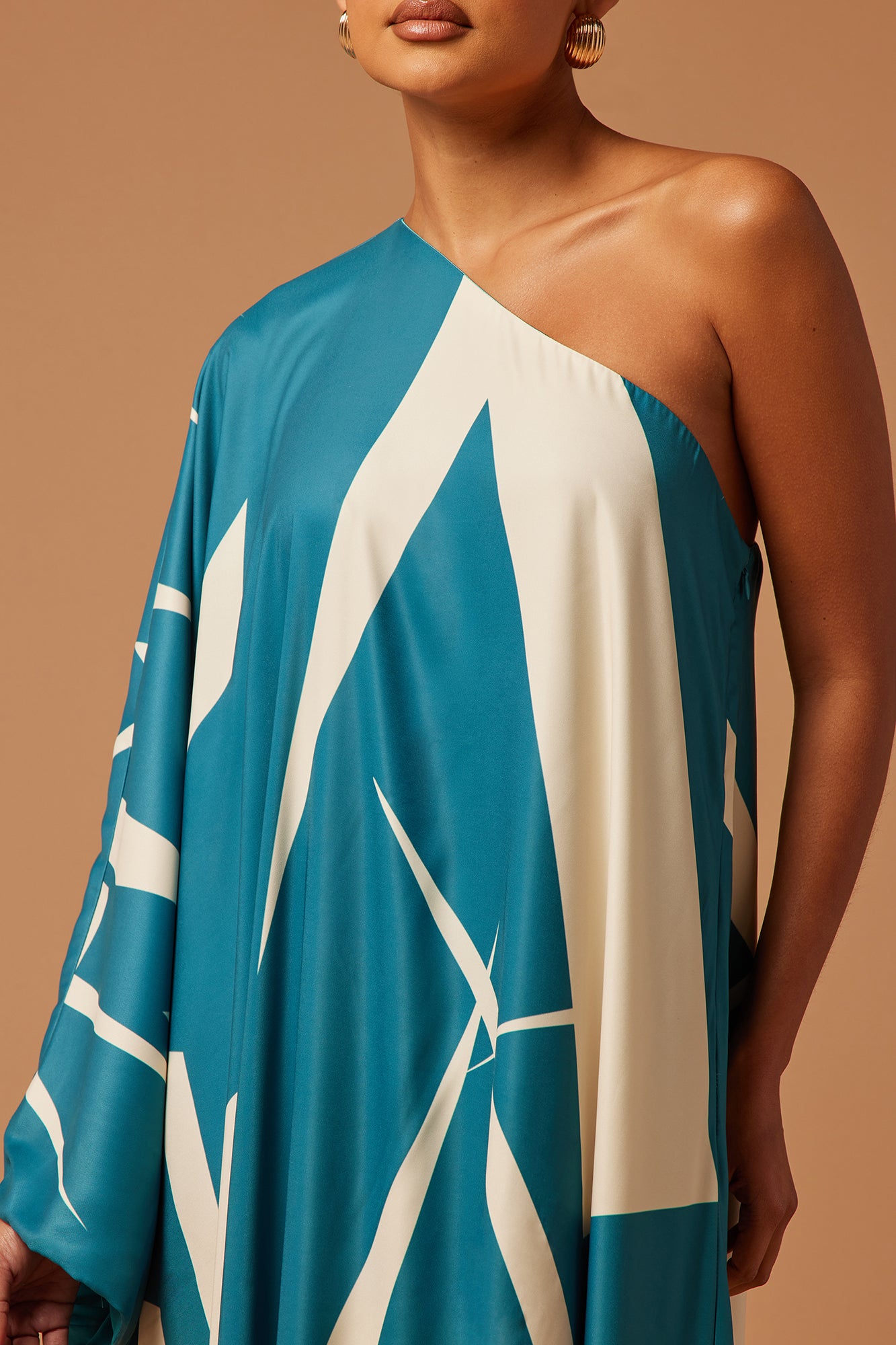 Patras Satin Kaftan - Teal