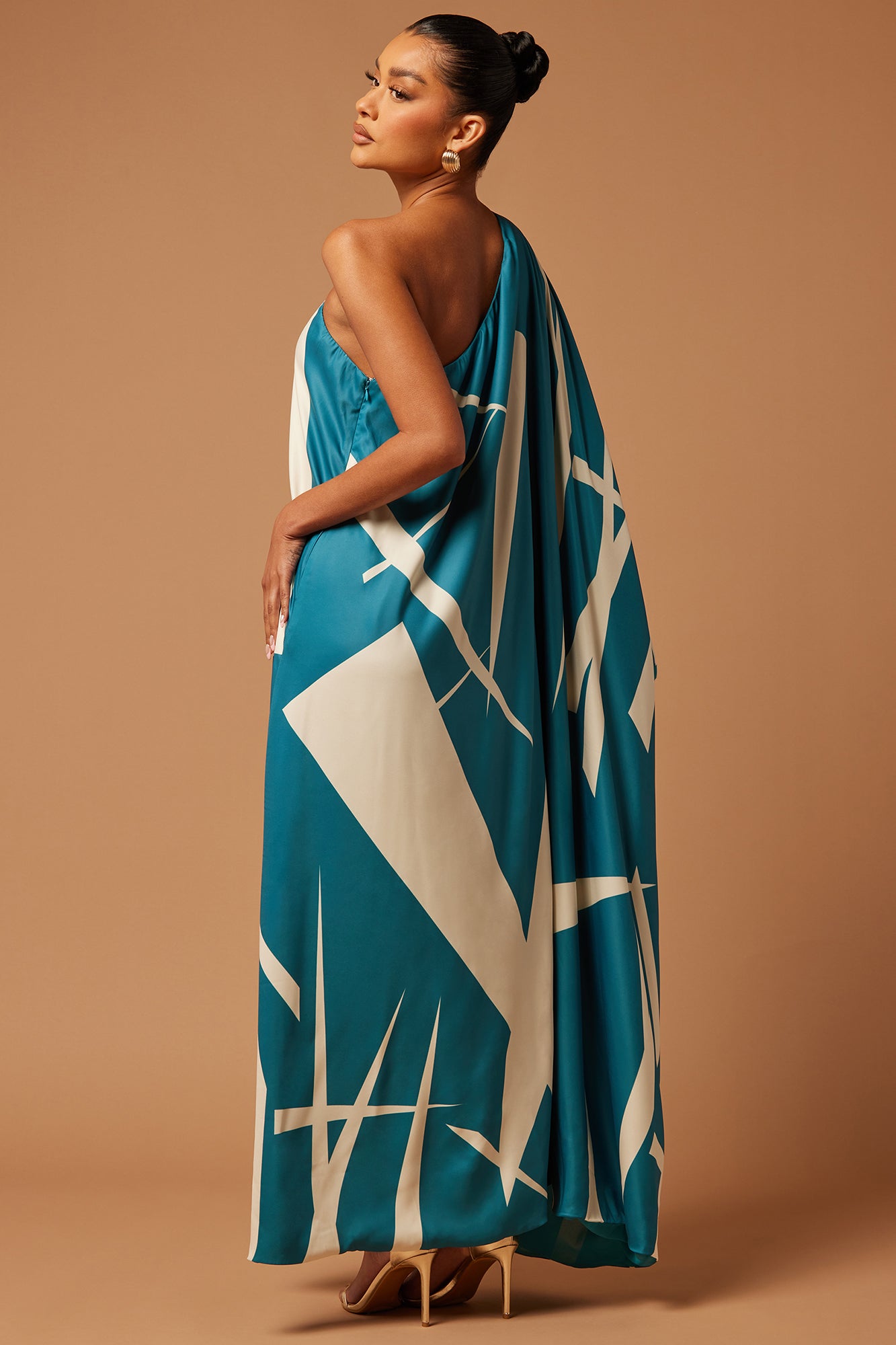 Patras Satin Kaftan - Teal