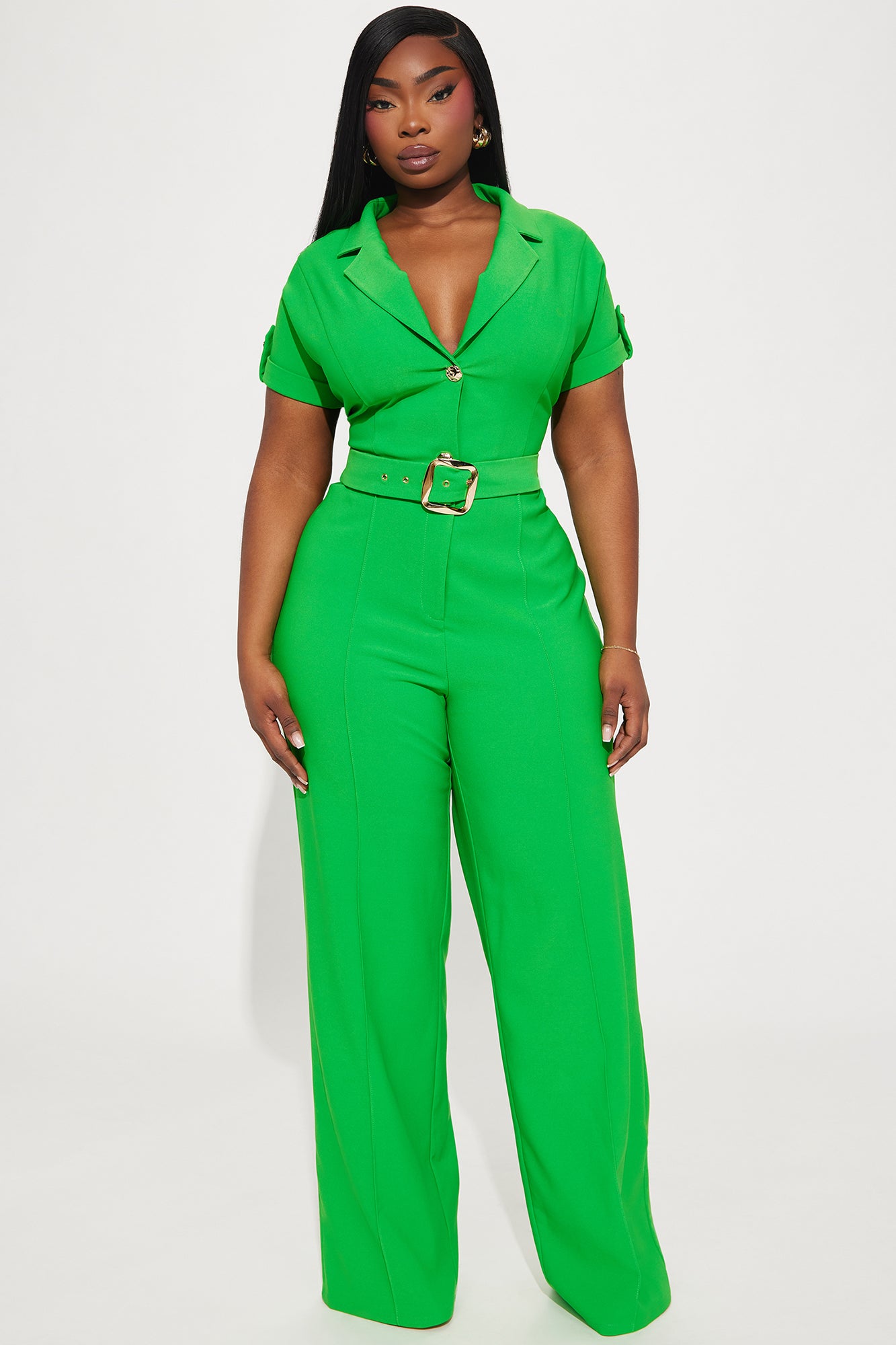 Fall For You Jumpsuit - Green