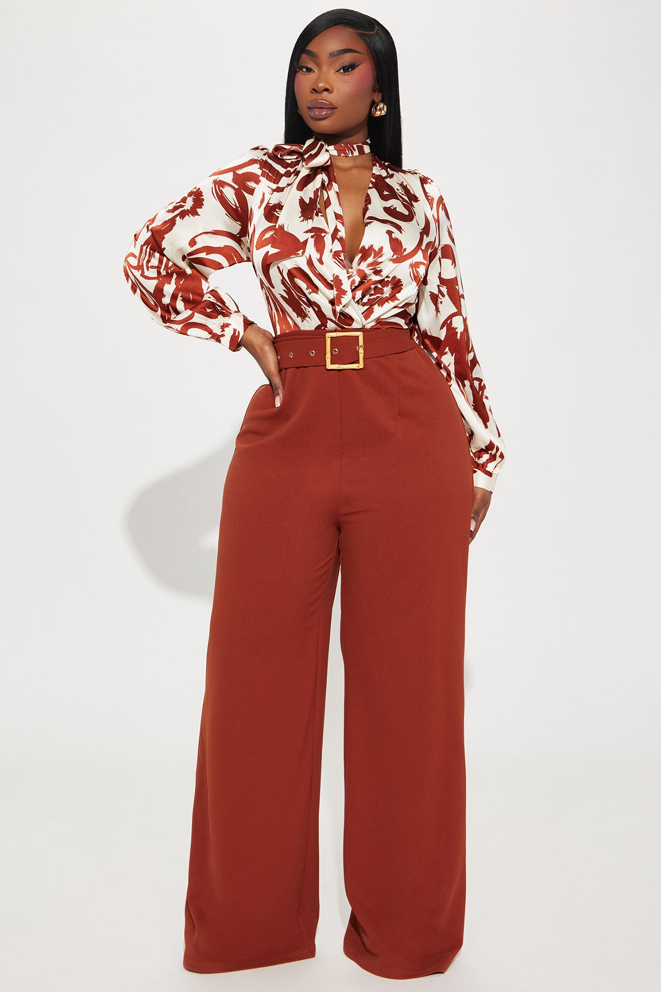 Extra Passion Jumpsuit - Rust/combo