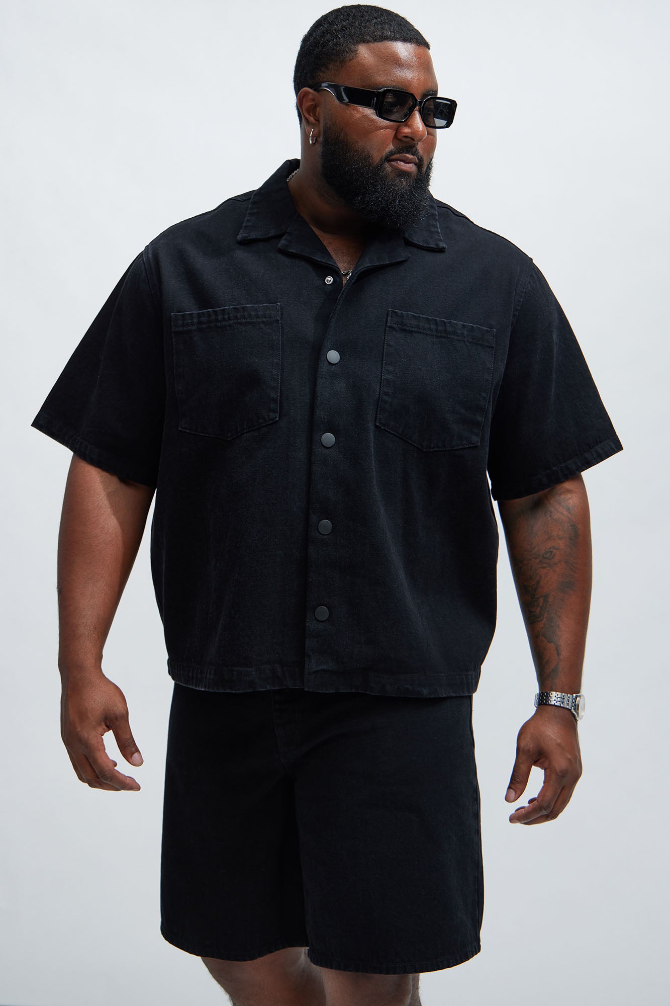 Colin True Denim Button Up Shirt - Black Wash