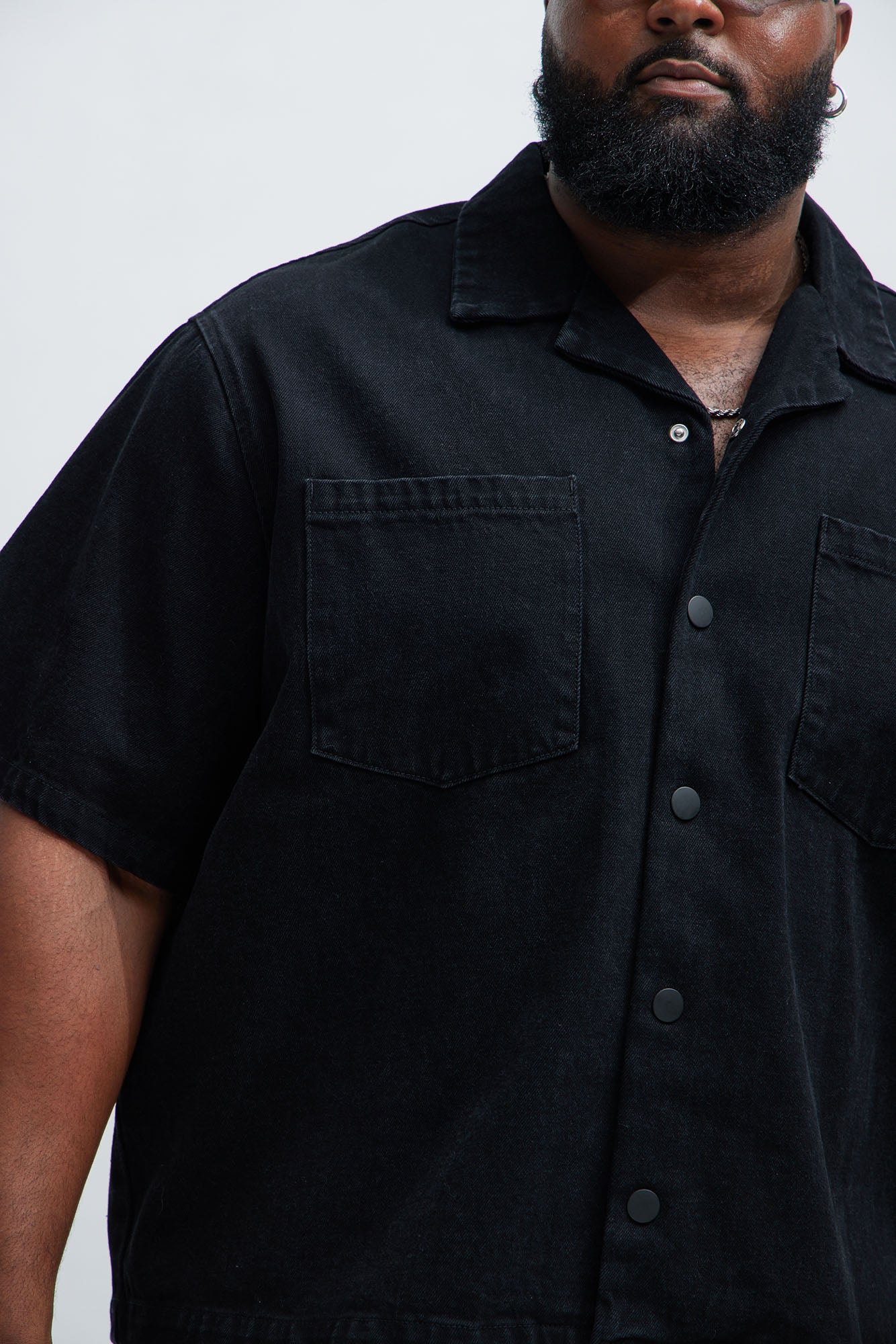 Colin True Denim Button Up Shirt - Black Wash