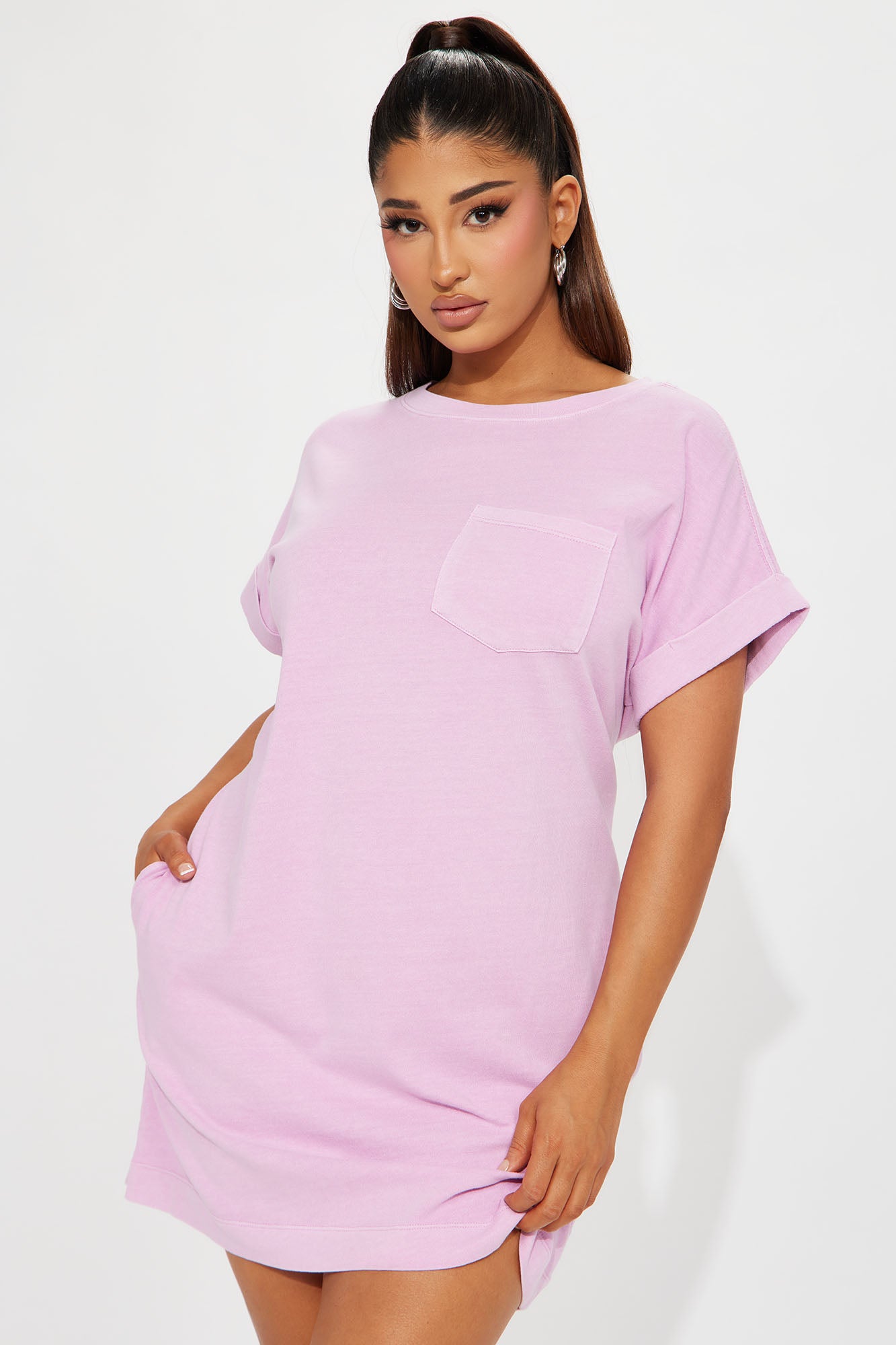 Krystal T-Shirt Dress - Pink
