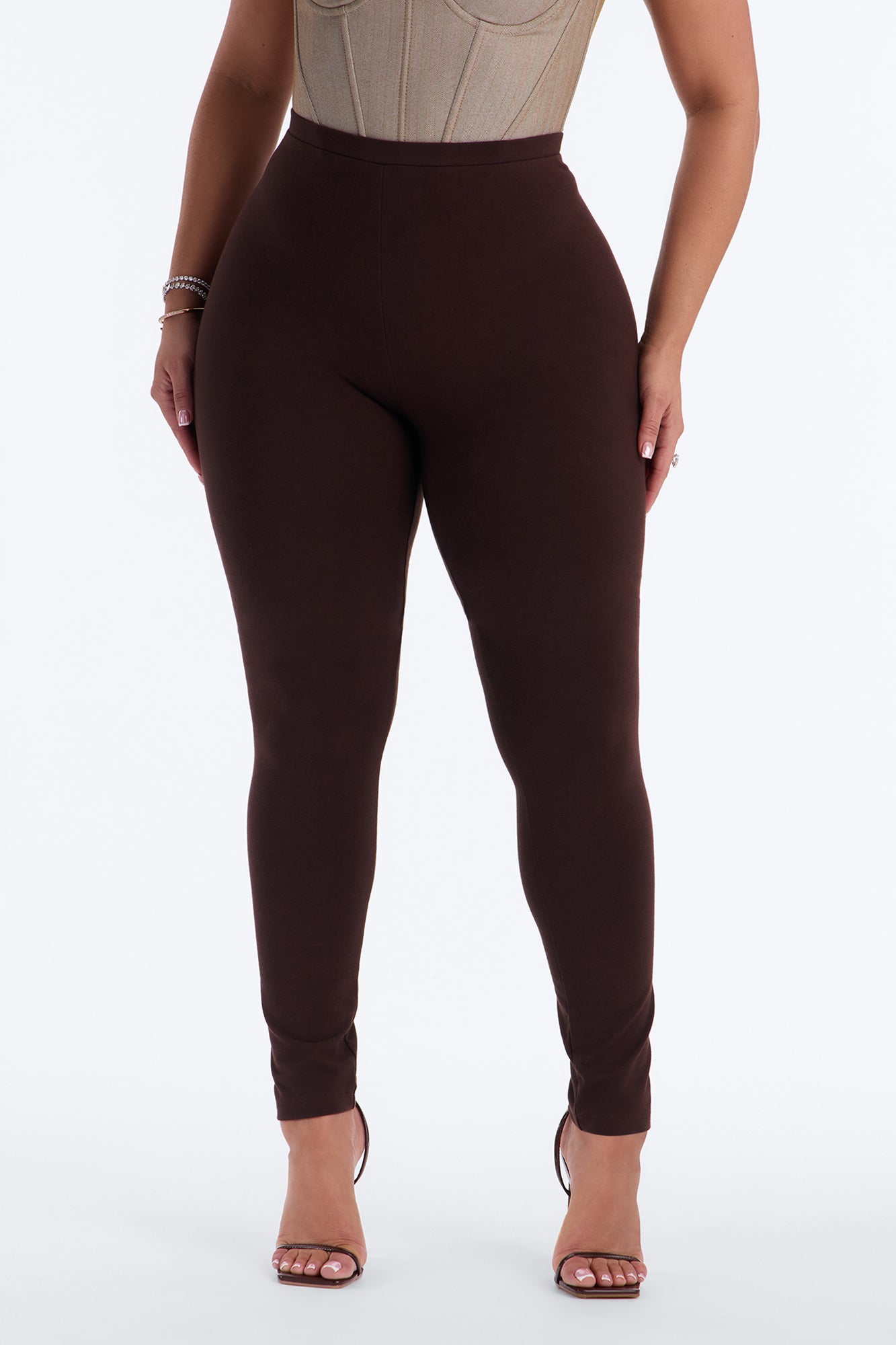 Quinn Mid Rise Every Day Cotton Legging 29″ - Chocolate