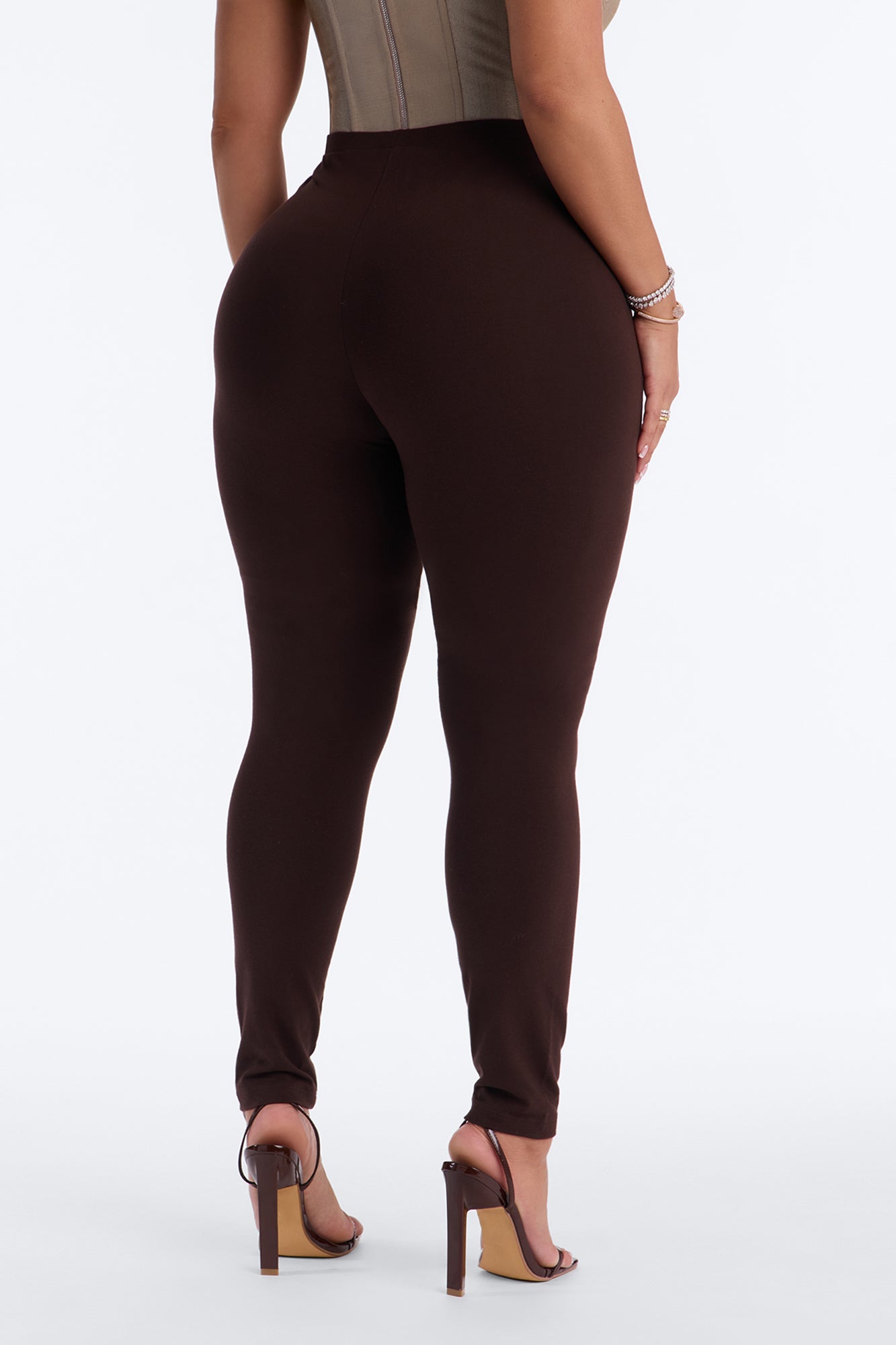 Quinn Mid Rise Every Day Cotton Legging 29″ - Chocolate