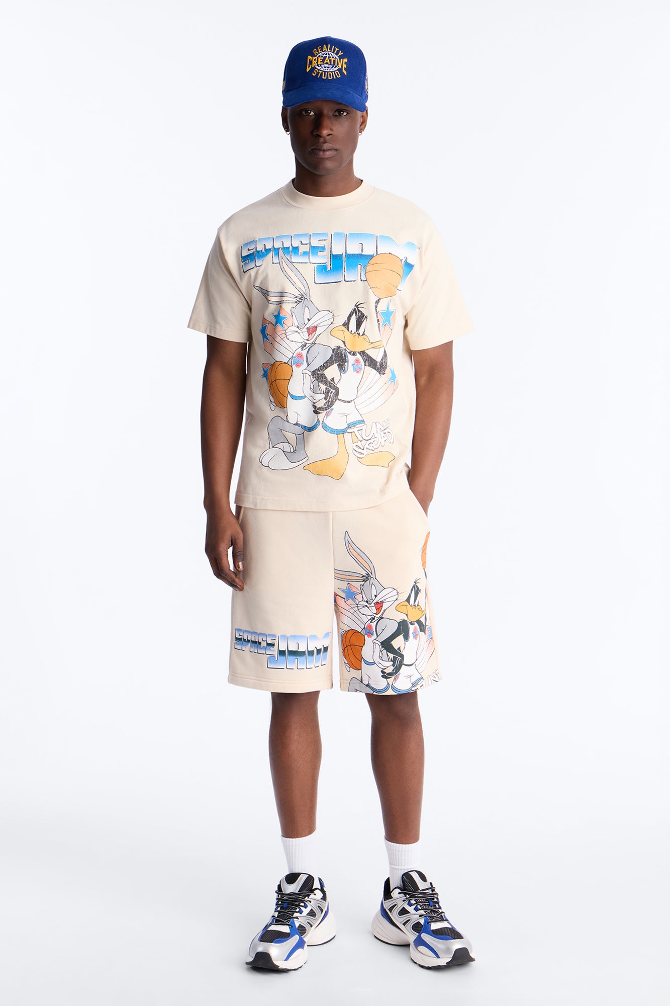 Space Jam Bugs And Duffy Sweat Shorts - Natural