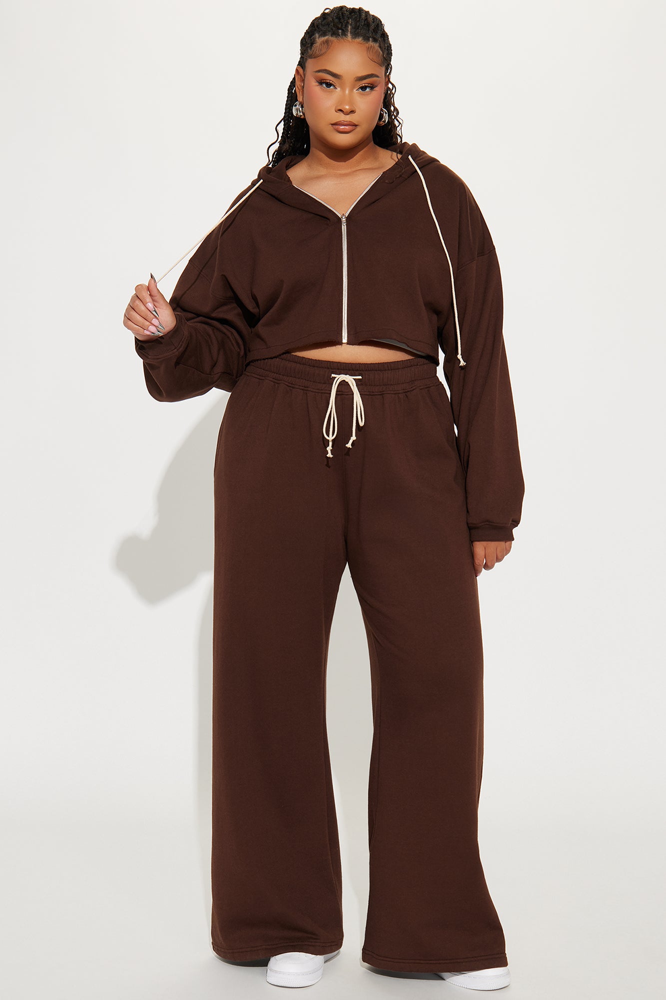 On The Way Sweatpant Set - Chocolate