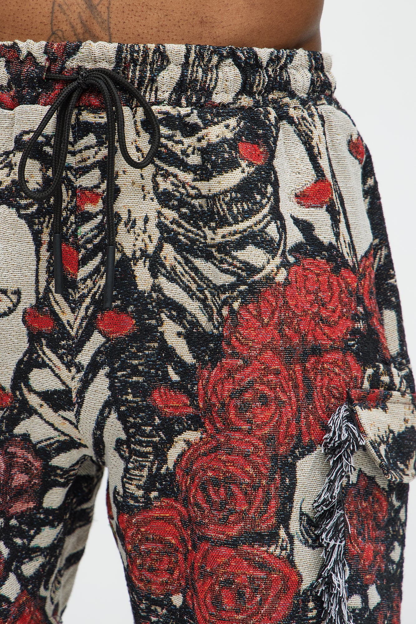Petals Tapestry Shorts - Red/combo