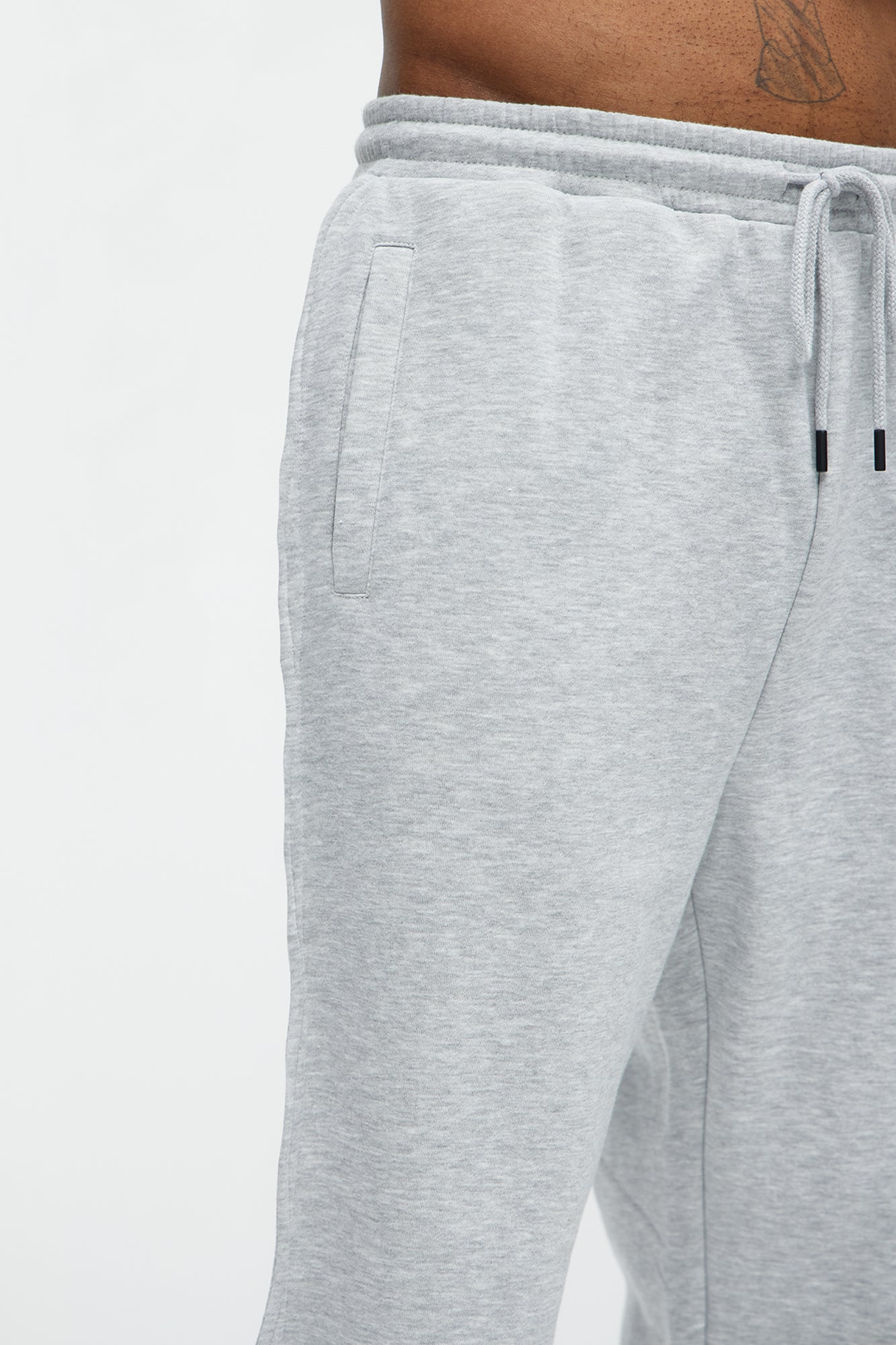 Tayson Wavy Straight Sweatpants - Heather Grey