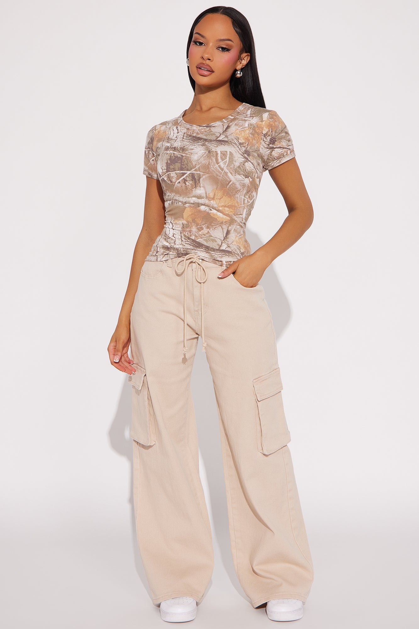 Hard To Find Camo Baby Tee - Green/combo