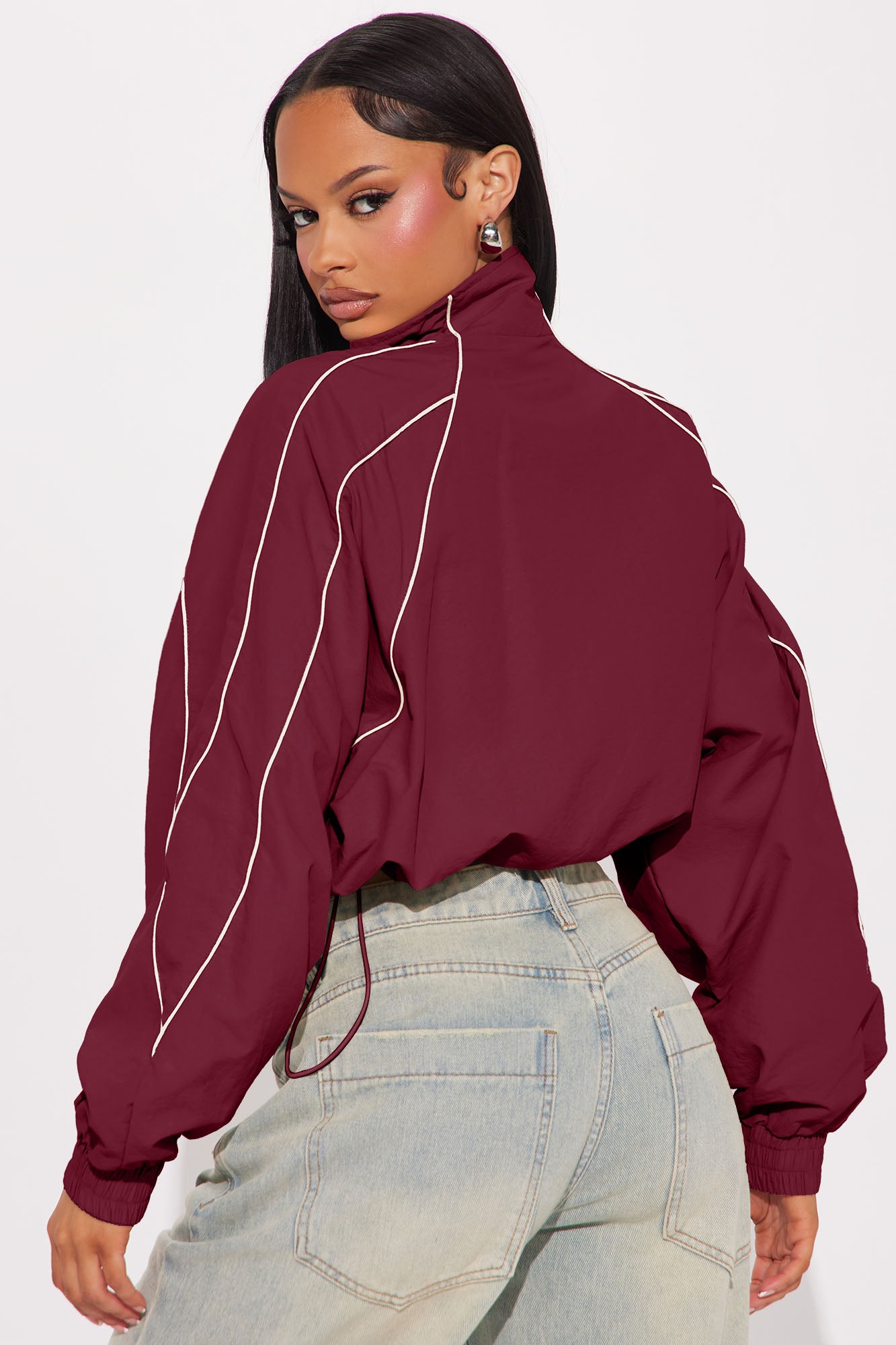Keep Your Cool Windbreaker - Burgundy