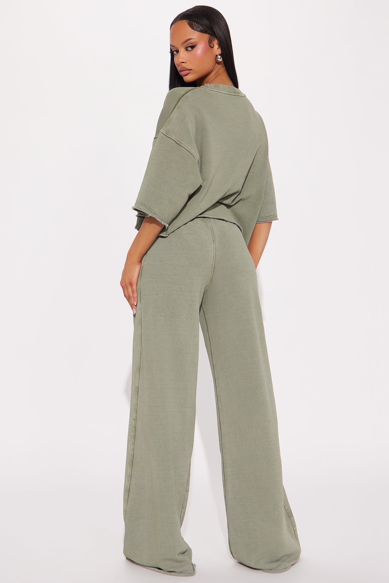 Strollin' Around Pant Set - Sage