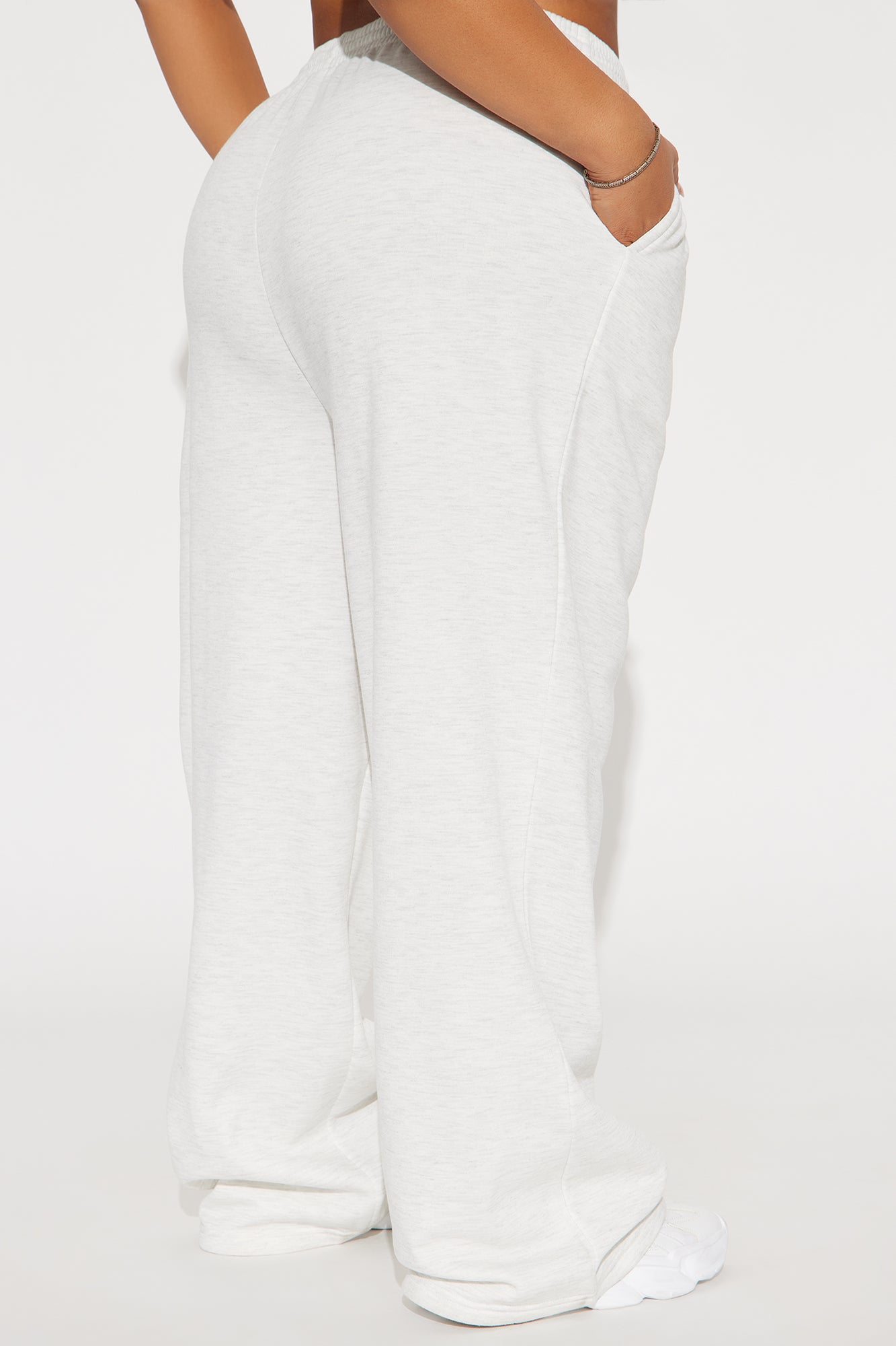 Izabel 98 Varsity Wide Leg Pant - Heather Grey