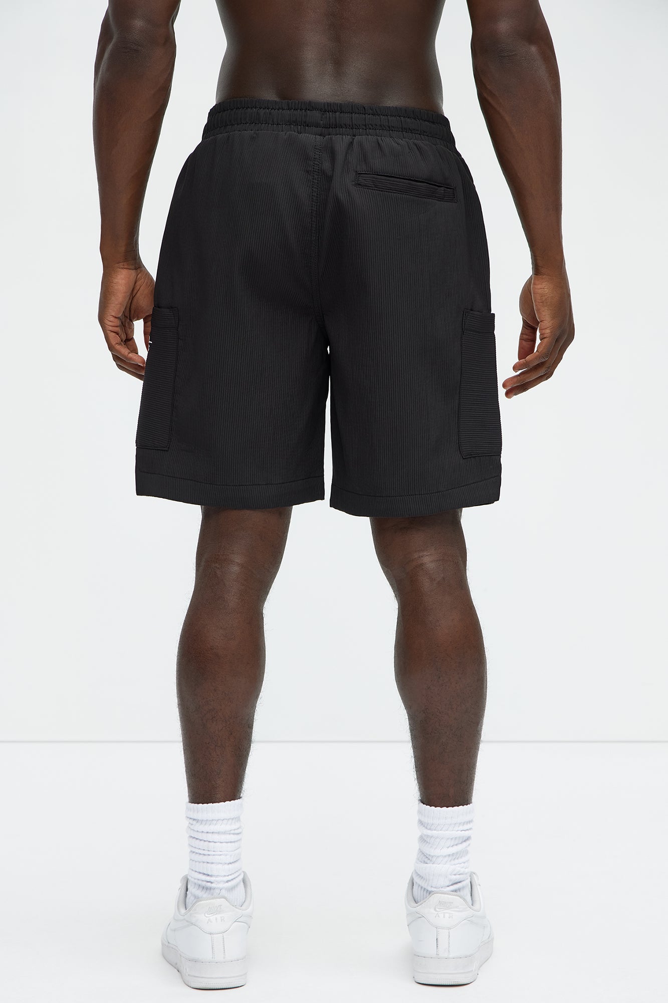Saint Embroidered Relaxed Shorts - Black