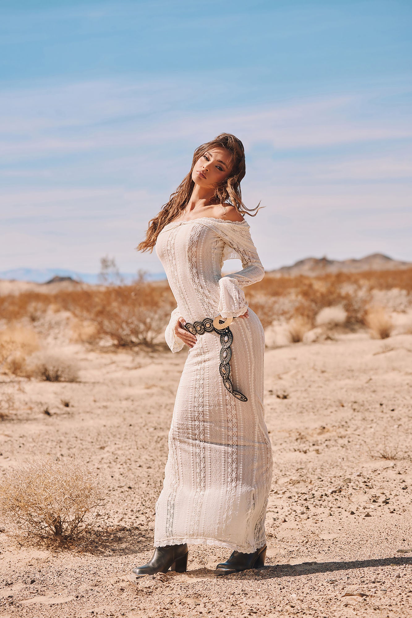 Nayeli Lace Maxi Dress - Cream