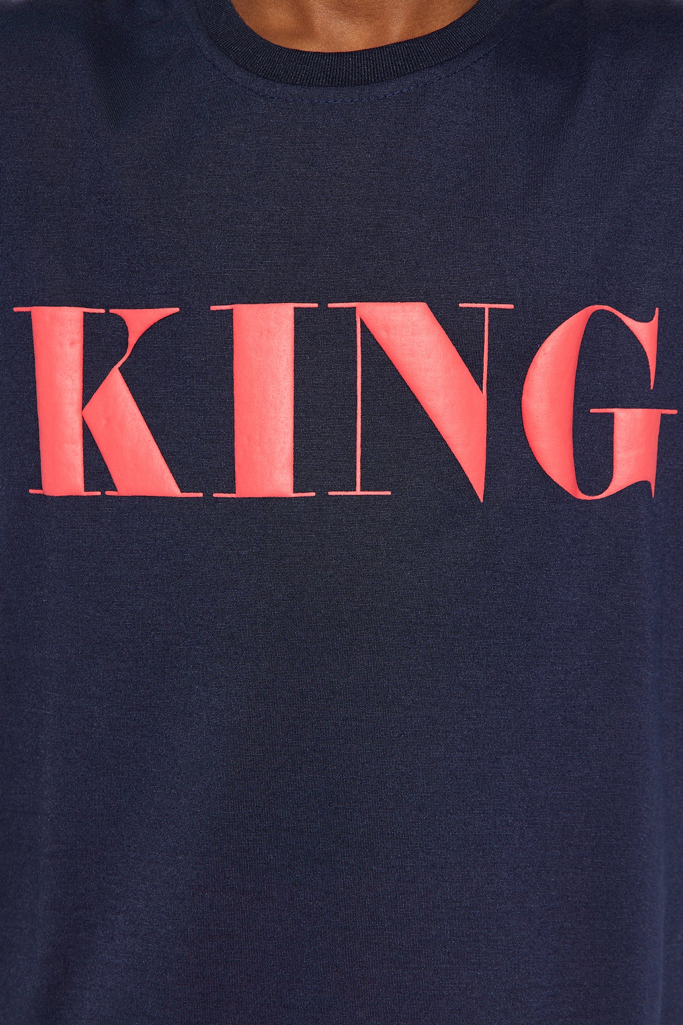 Mini He's The KING Short Set - Navy/Red