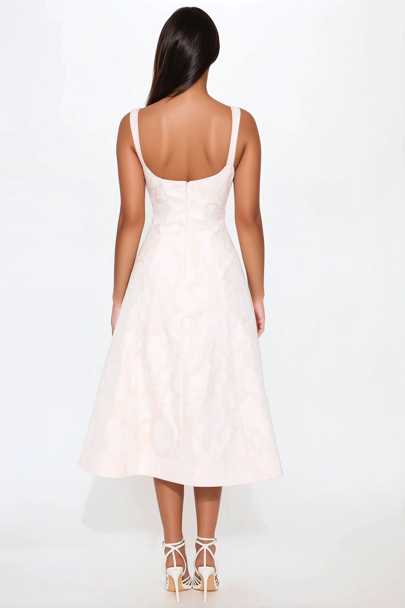 Only Bliss Jacquard Midi Dress - Blush