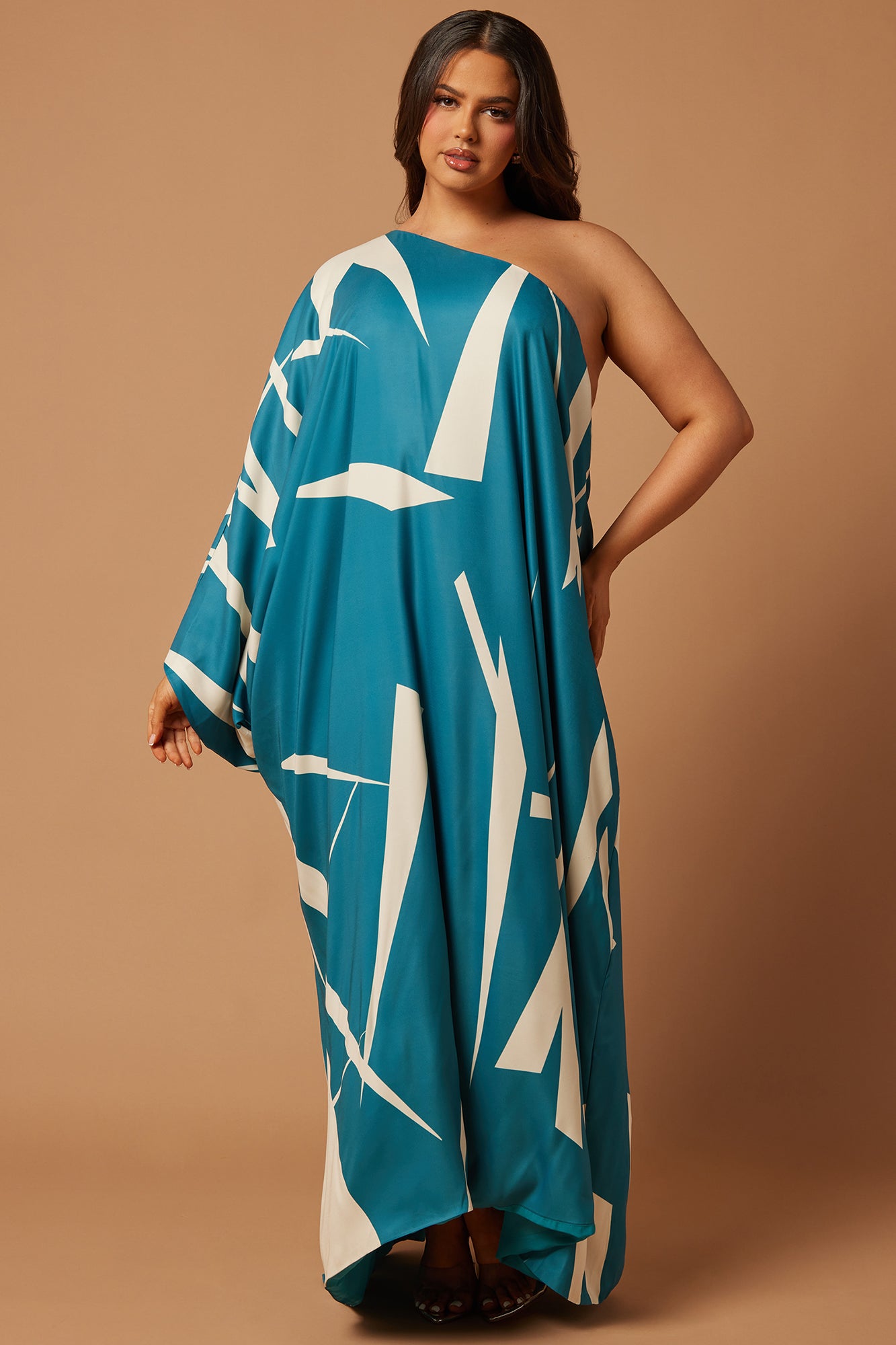 Patras Satin Kaftan - Teal