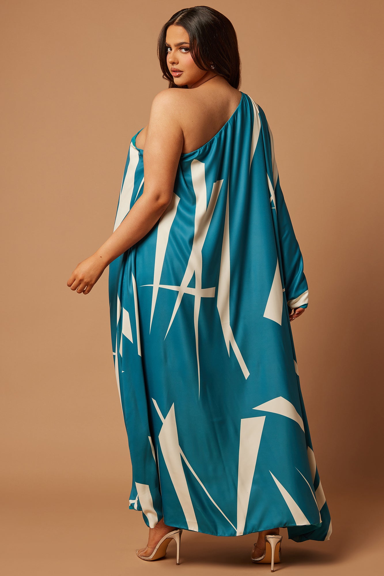 Patras Satin Kaftan - Teal