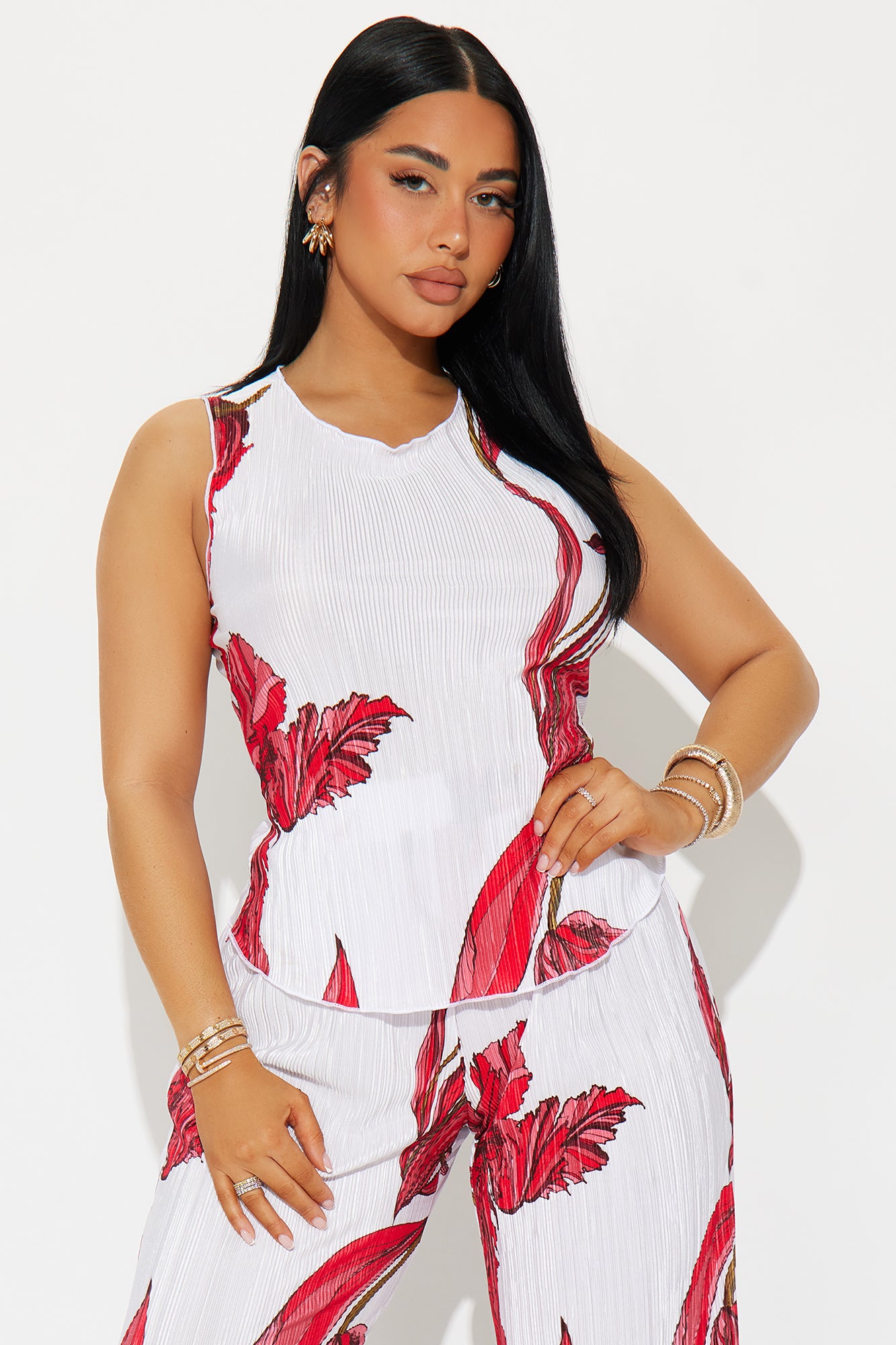 Flora Vista Pant Set - White/combo