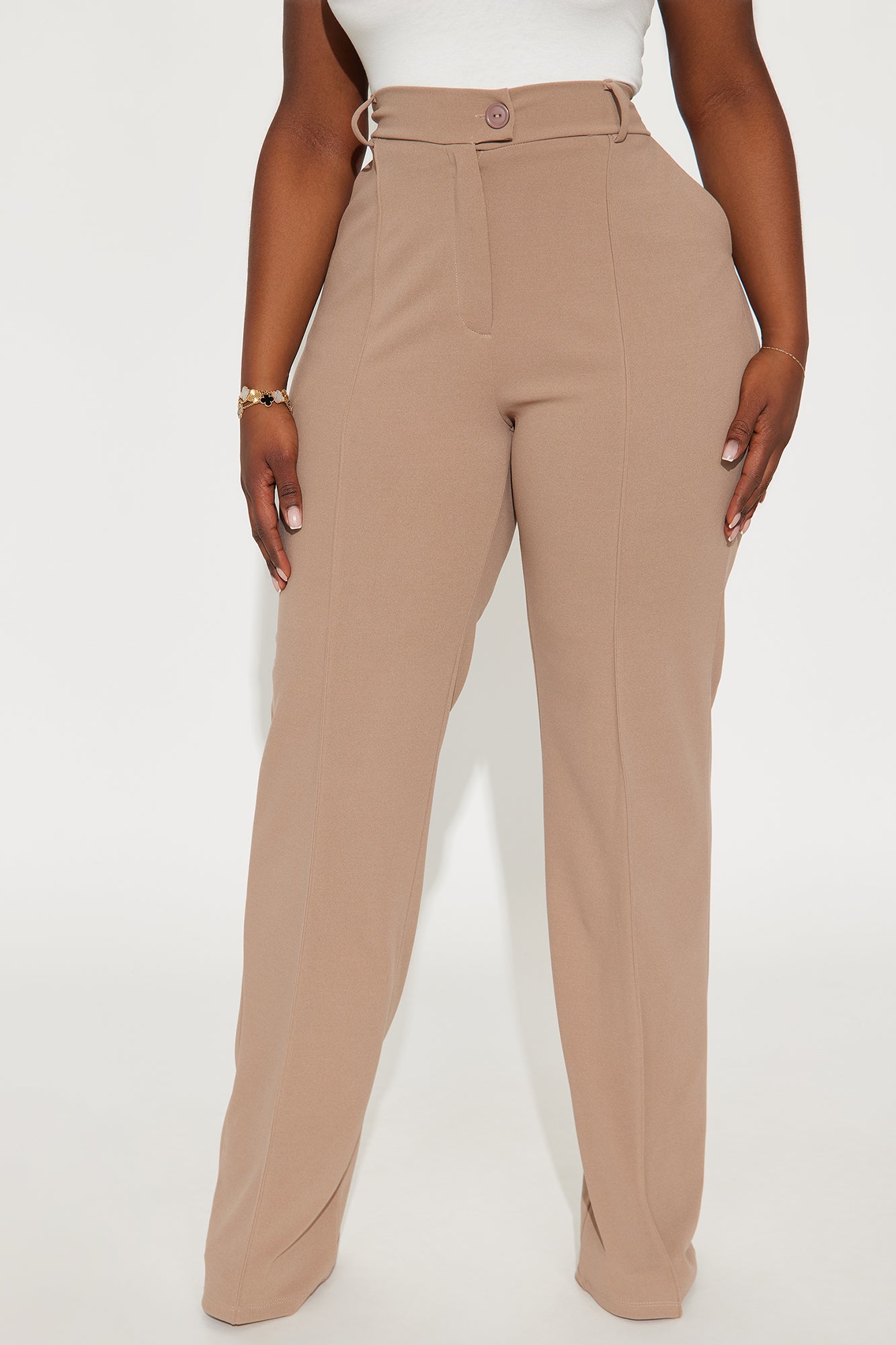 Tall Heidi Wide Leg Trouser Pant - Taupe