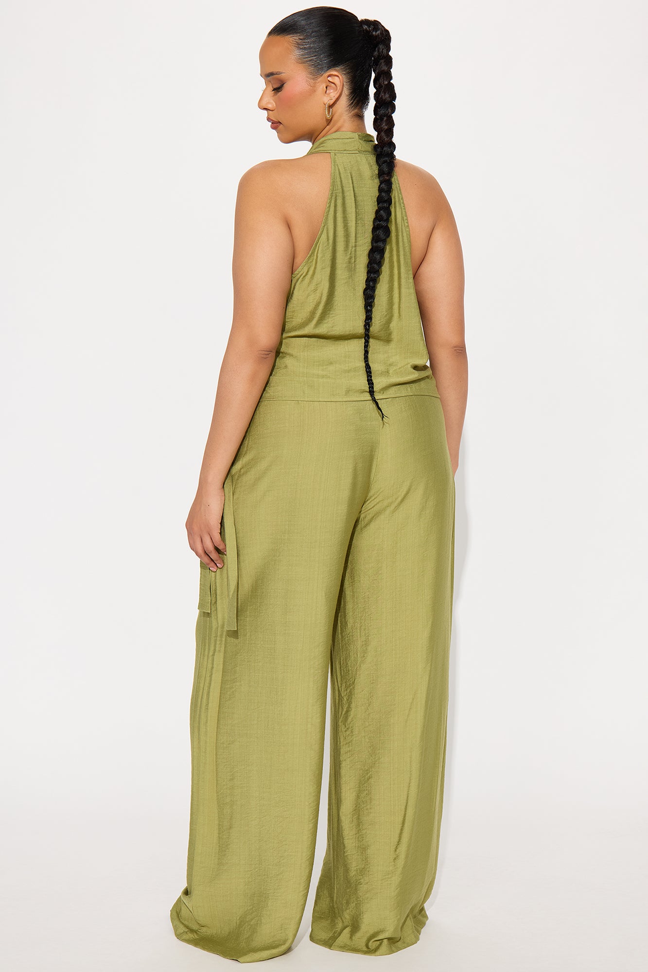 Kendra Surplice Pant Set - Sage