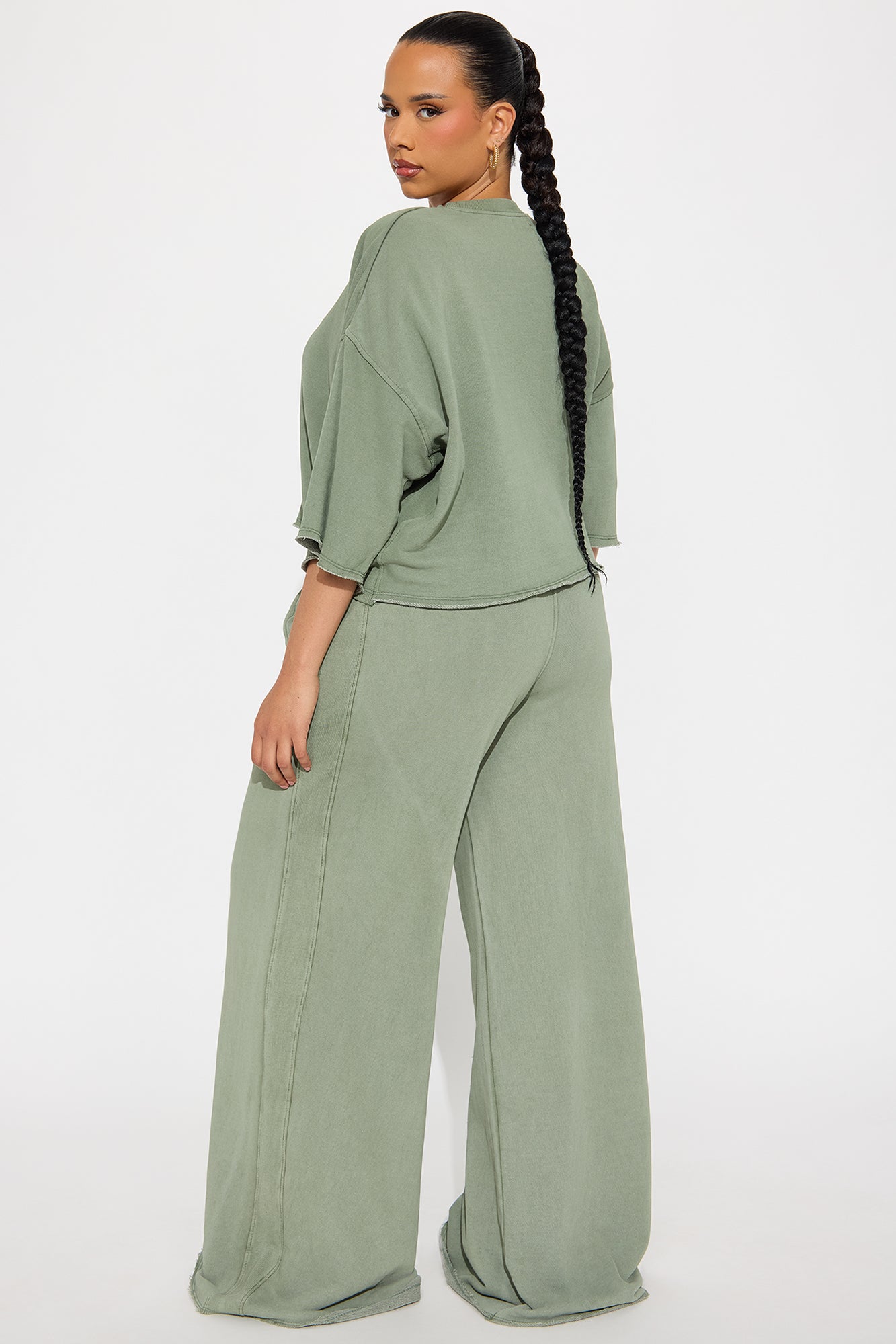 Strollin' Around Pant Set - Sage