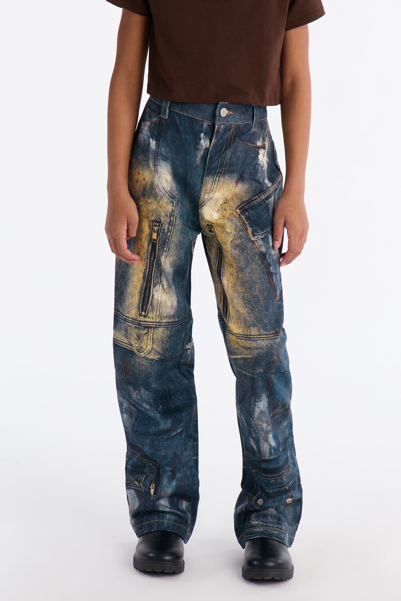 Mini My Aspirations Cargo Jeans - Black/combo