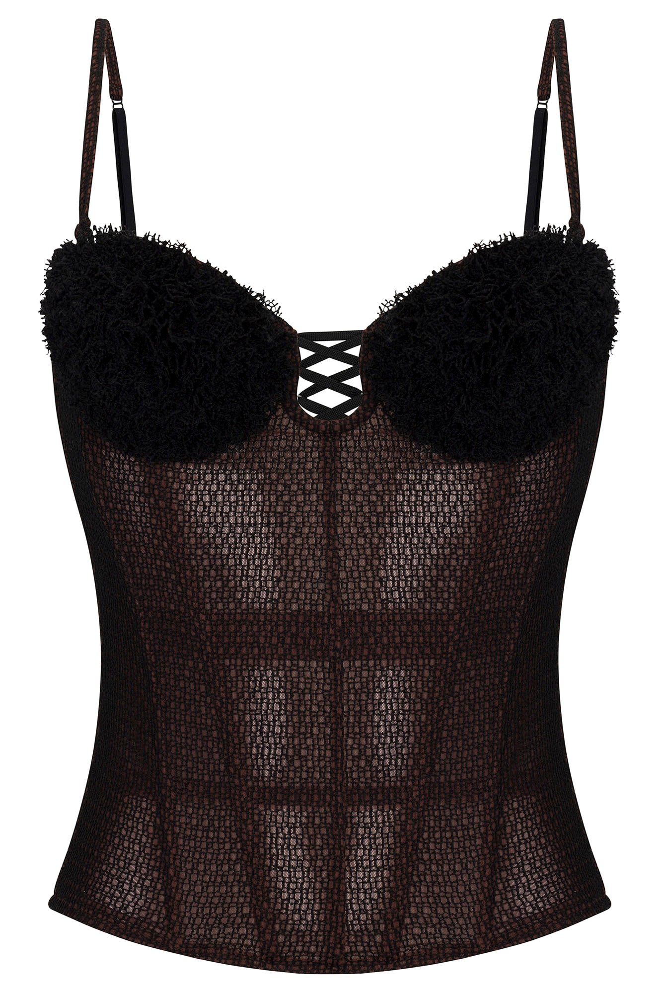 Heartbreaker Corset Top - Chocolate/Combo