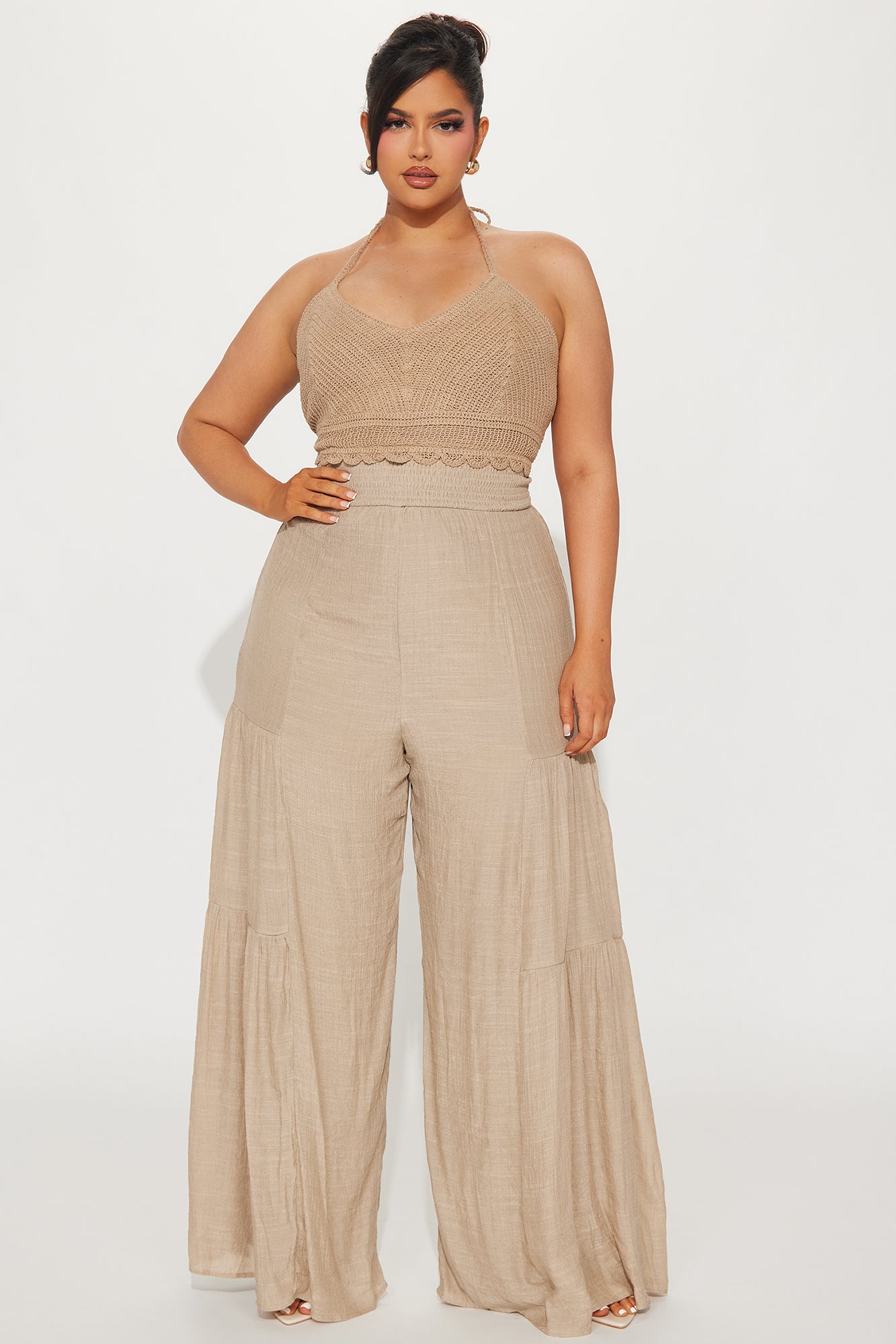 Malta Vacay Jumpsuit - Taupe