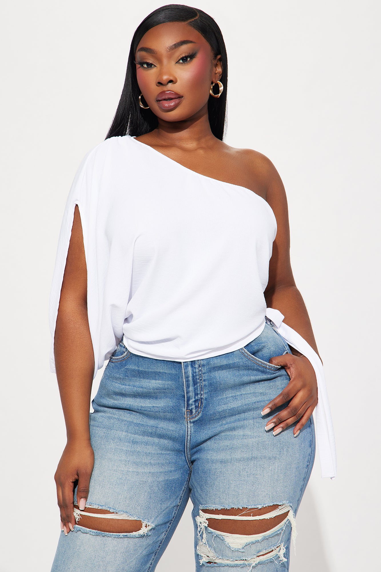 Sweetest Touch Blouse Top - White