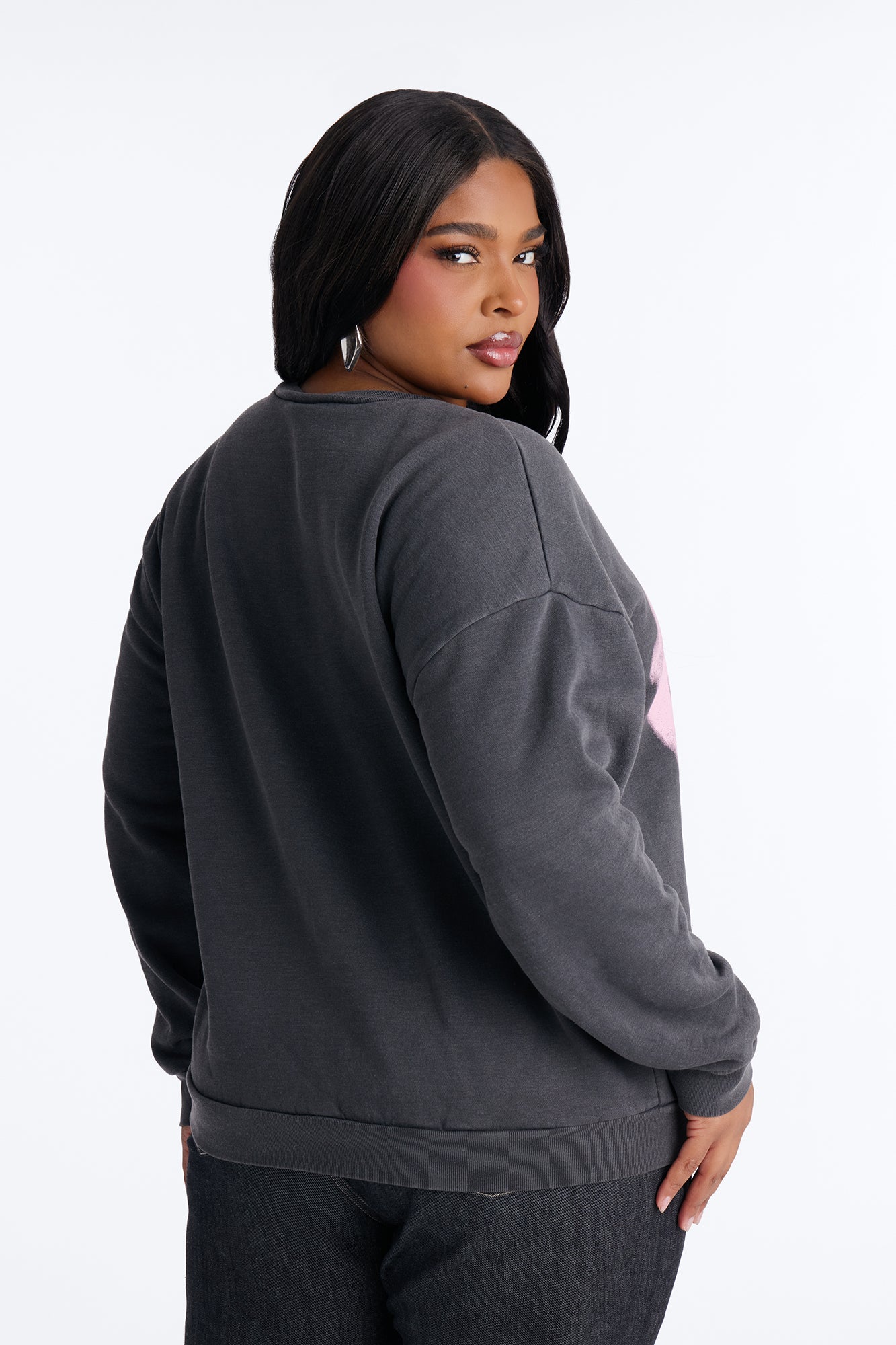 Jesus Walks Washed Crew Sweatshirt - Black Wash