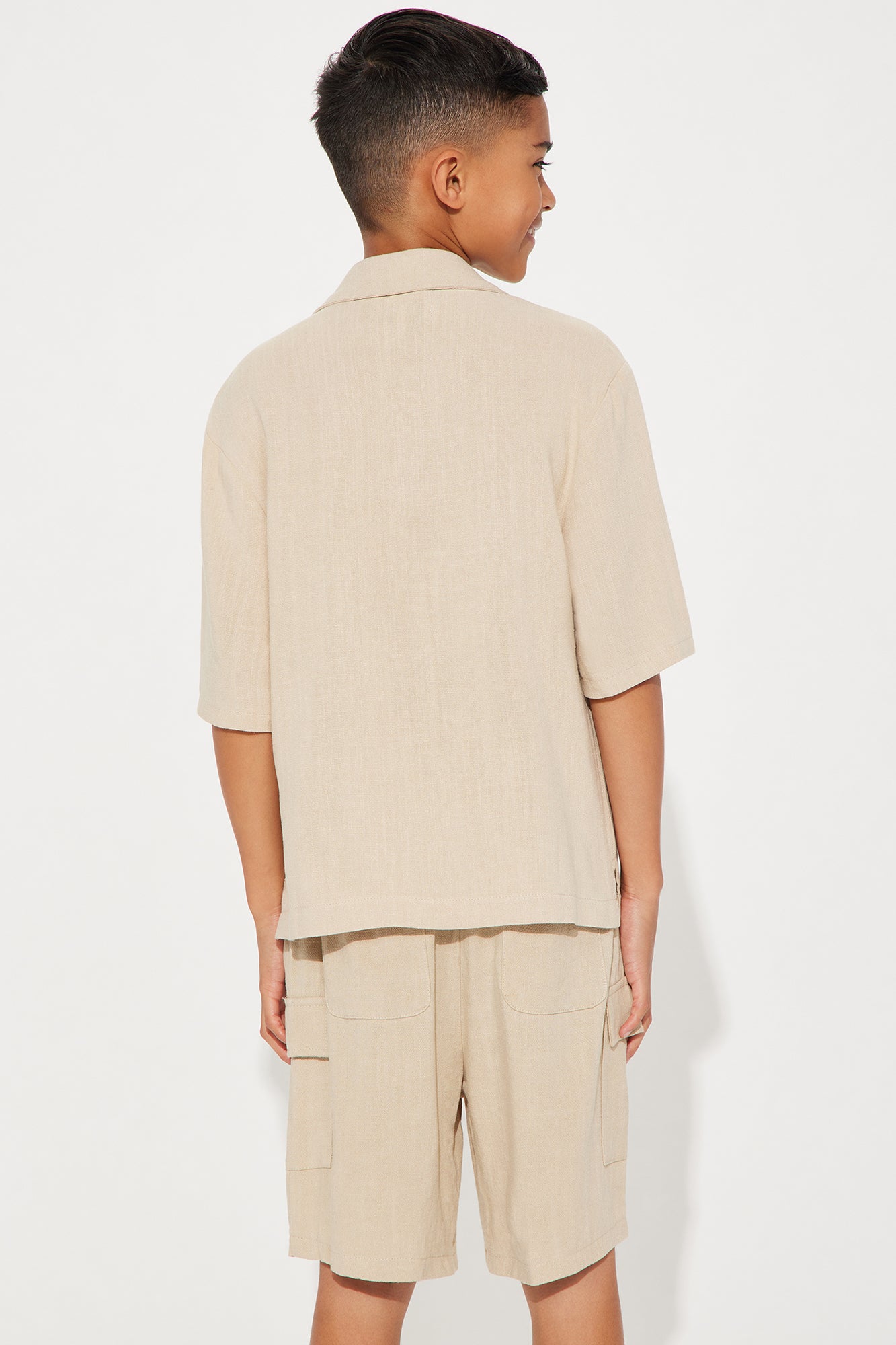 Mini Ashford Linen Shirt - Tan