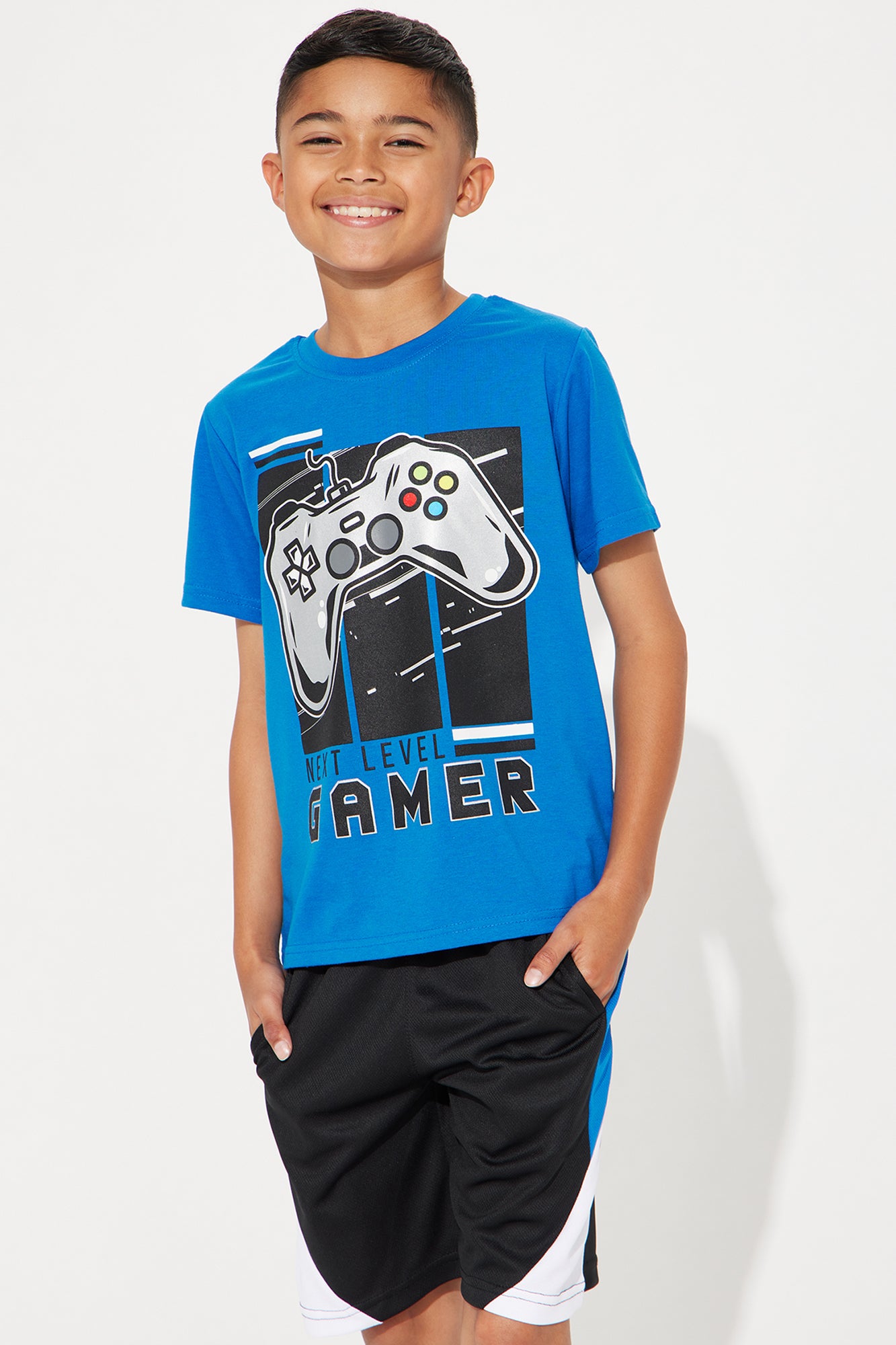 Mini Next Level Gamer Short Set - Blue/Black