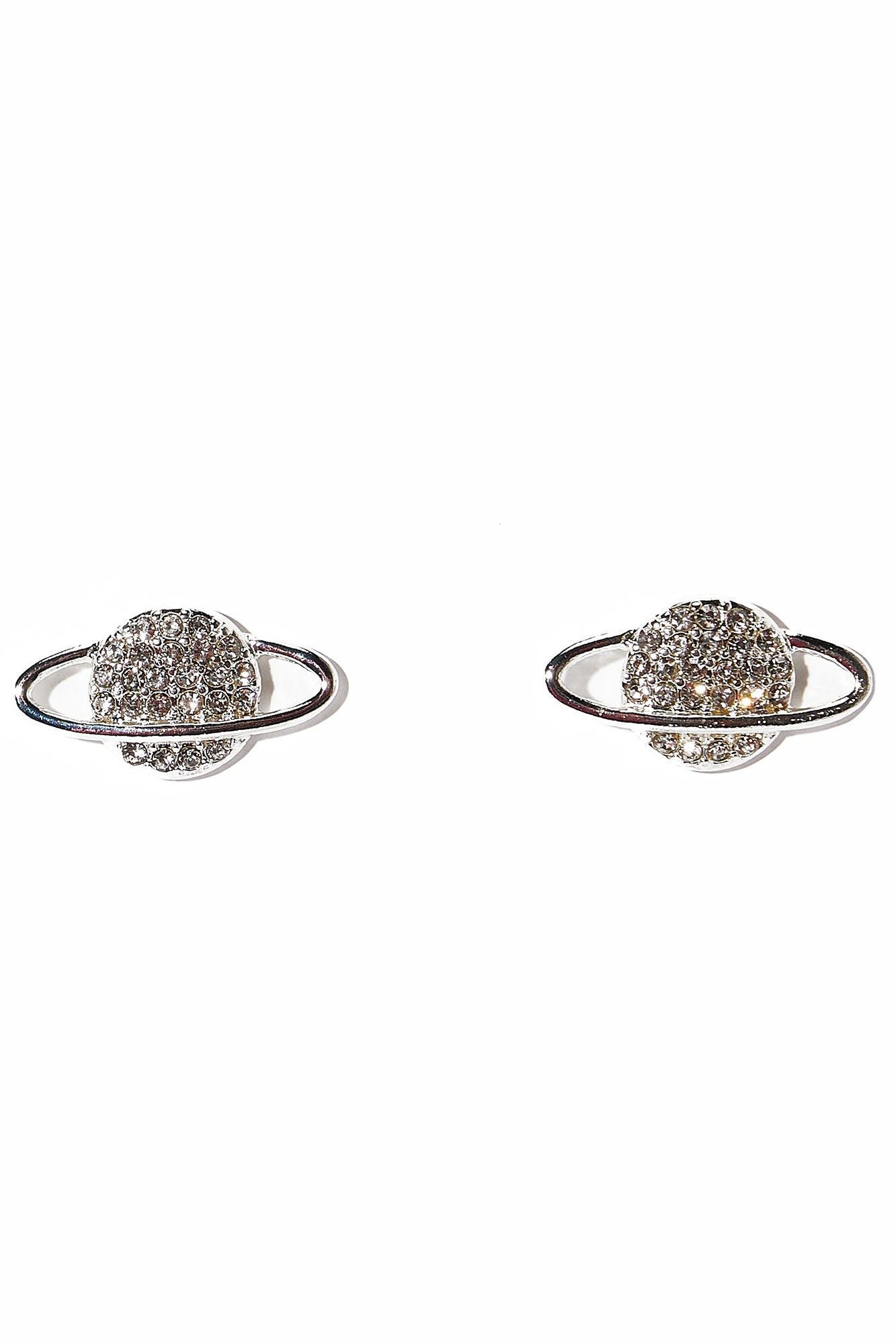 Collapsing Solar Stud Earrings - Silver