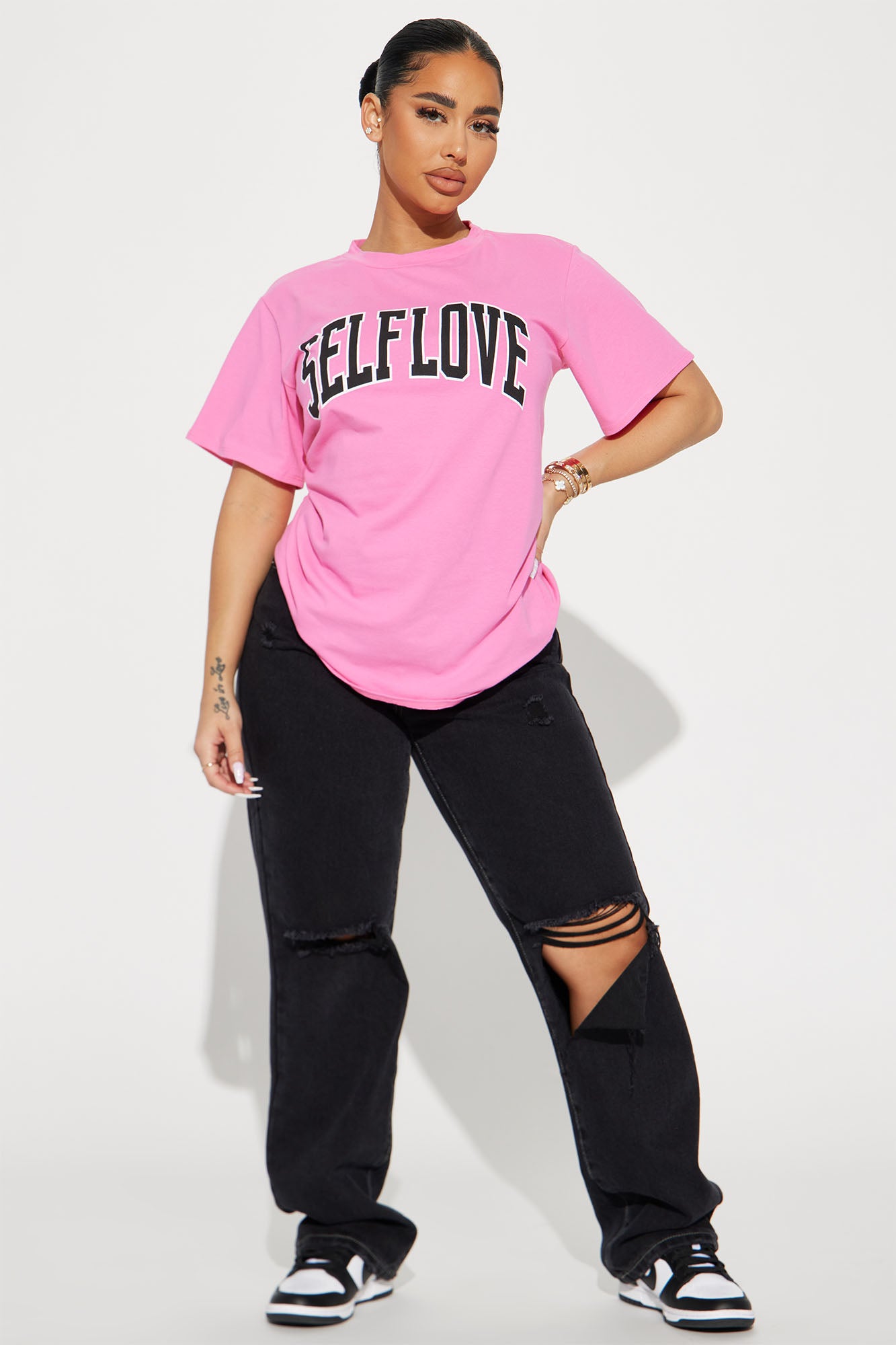 More Self Love Tunic Top - Pink