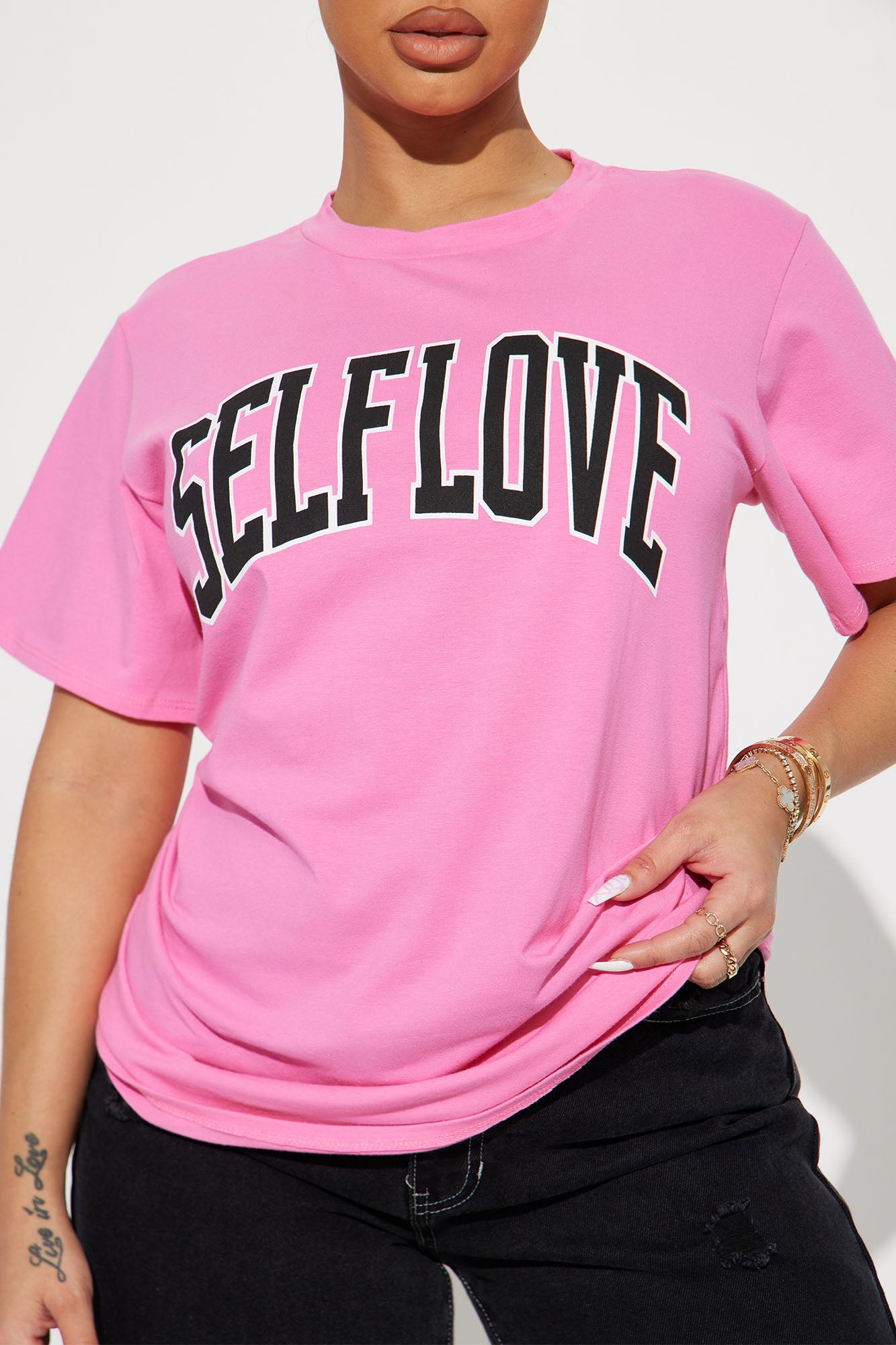 More Self Love Tunic Top - Pink