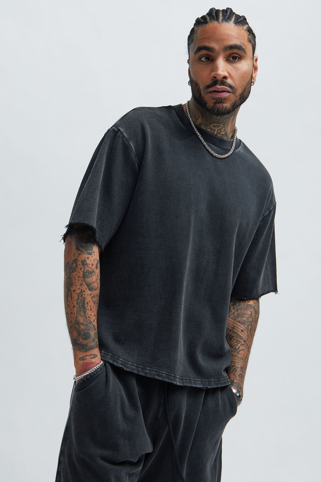 Tayson Heavy Wash Tee - Black Wash
