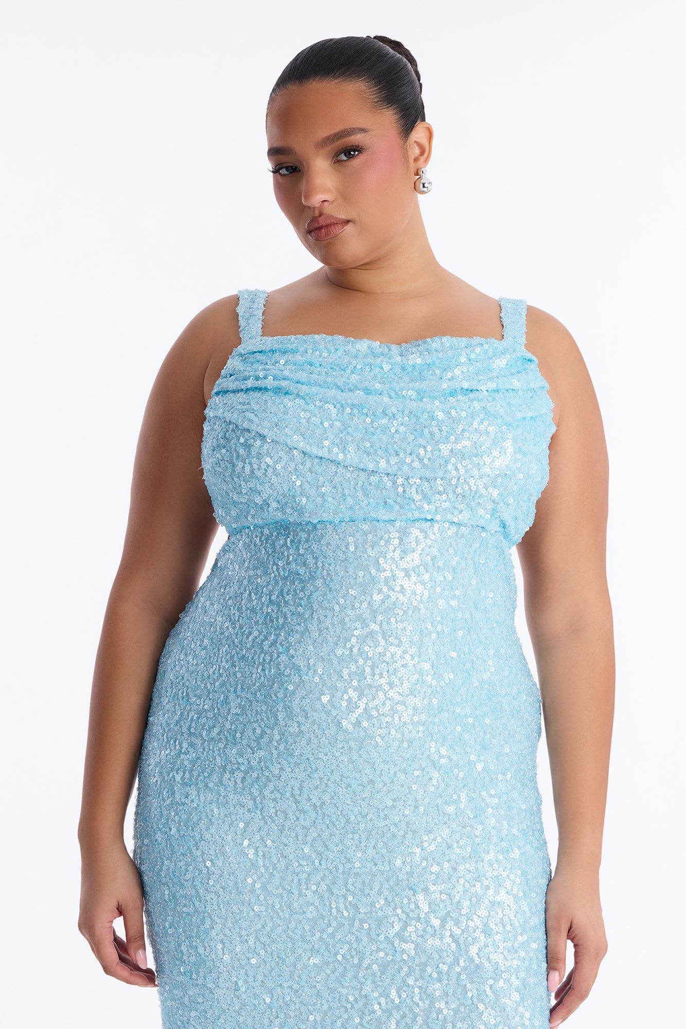 Glam Fantasy Sequin Gown - Light Blue