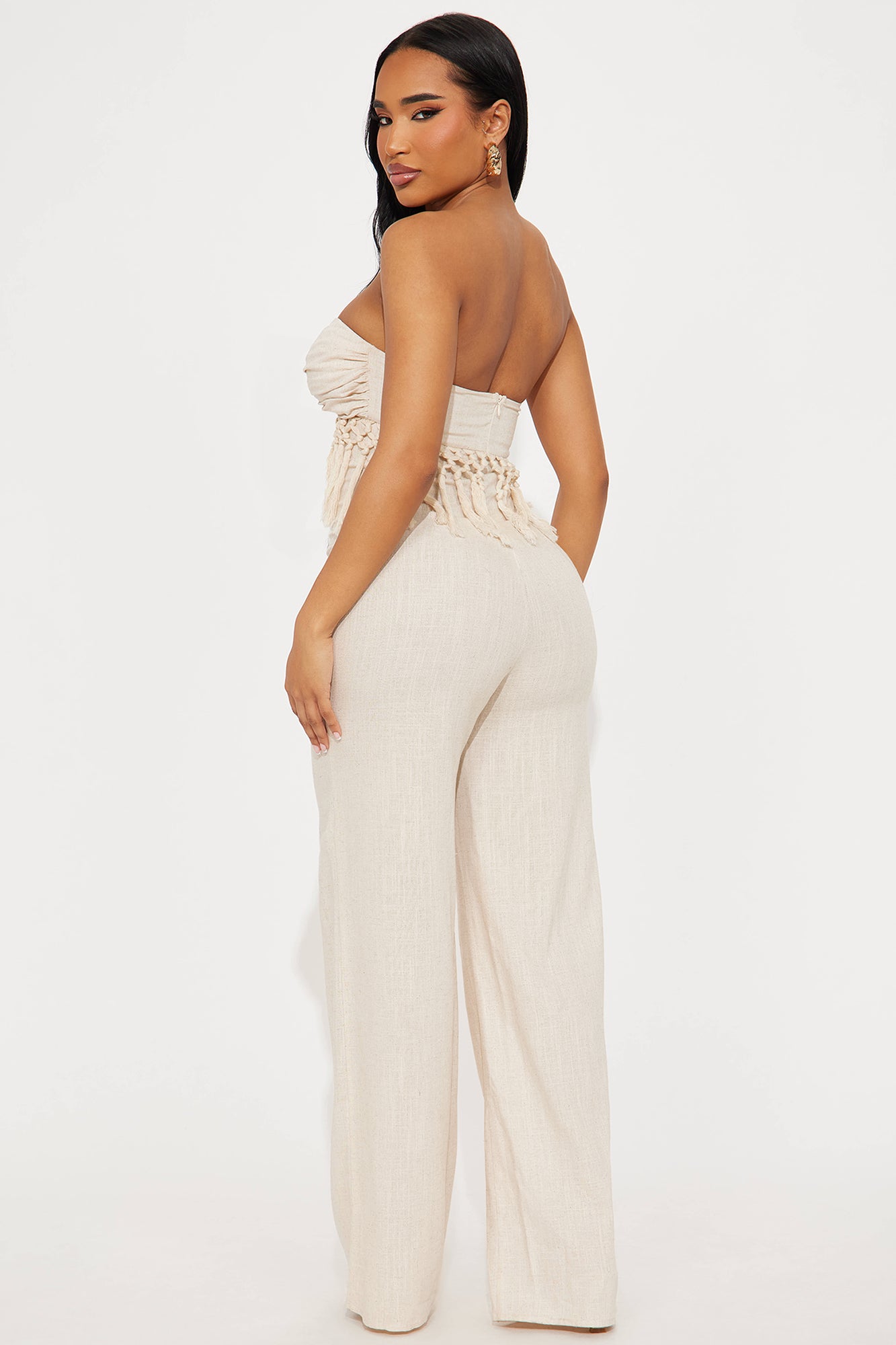 Take Me To Cabo Linen Jumpsuit - Oatmeal