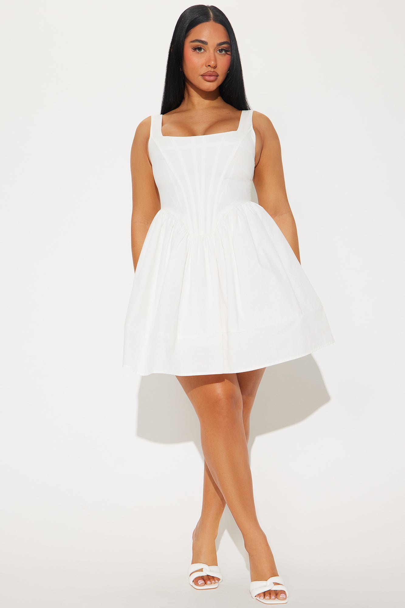 Rylie Corset Mini Dress - White
