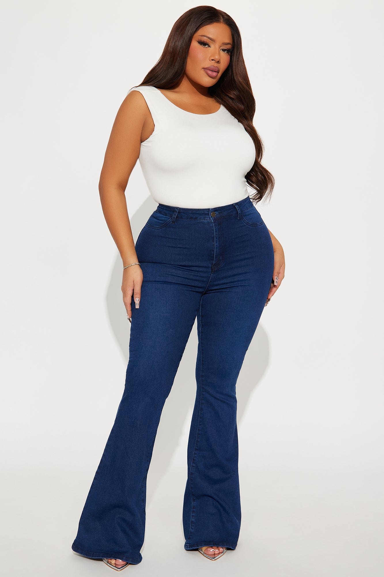 Coastal High Rise Flare Jeans - Dark Wash