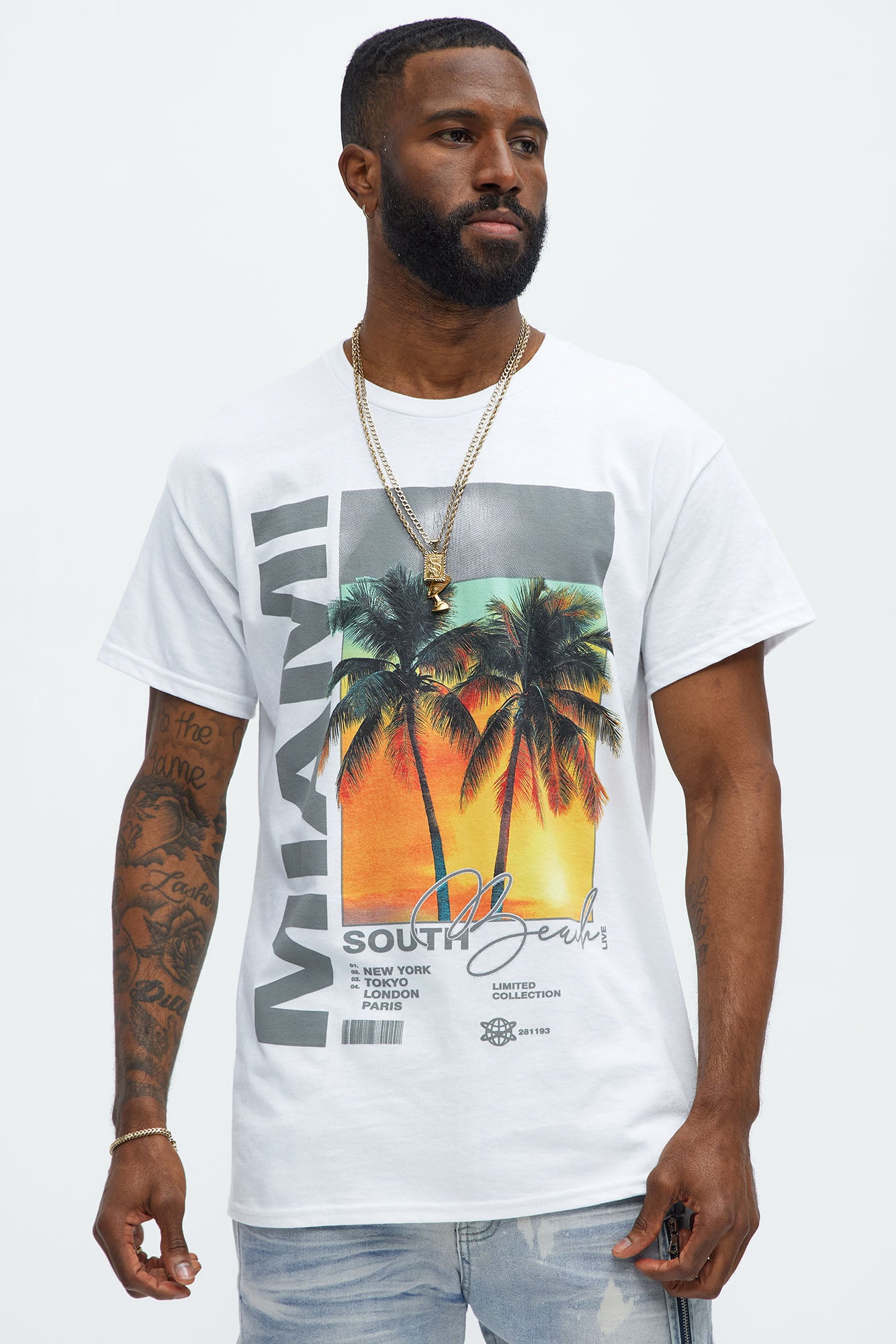 Miami South Beach Short Sleeve Tee - White