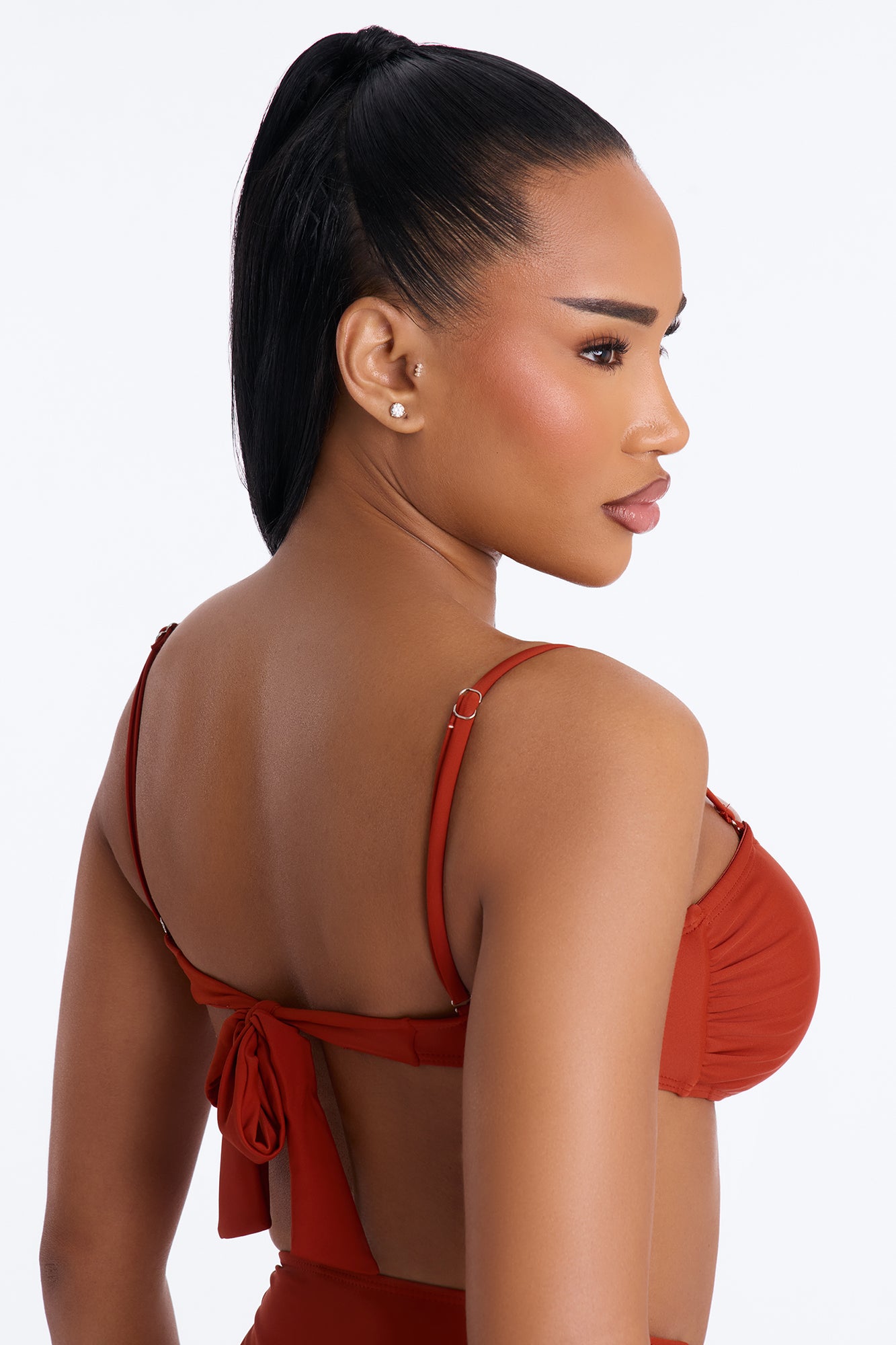 Maui Mix And Match Bandeau Bikini Top - Rust