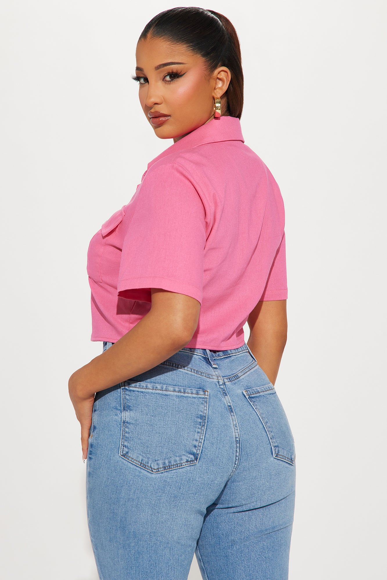 Allegra Linen Shirt - Pink
